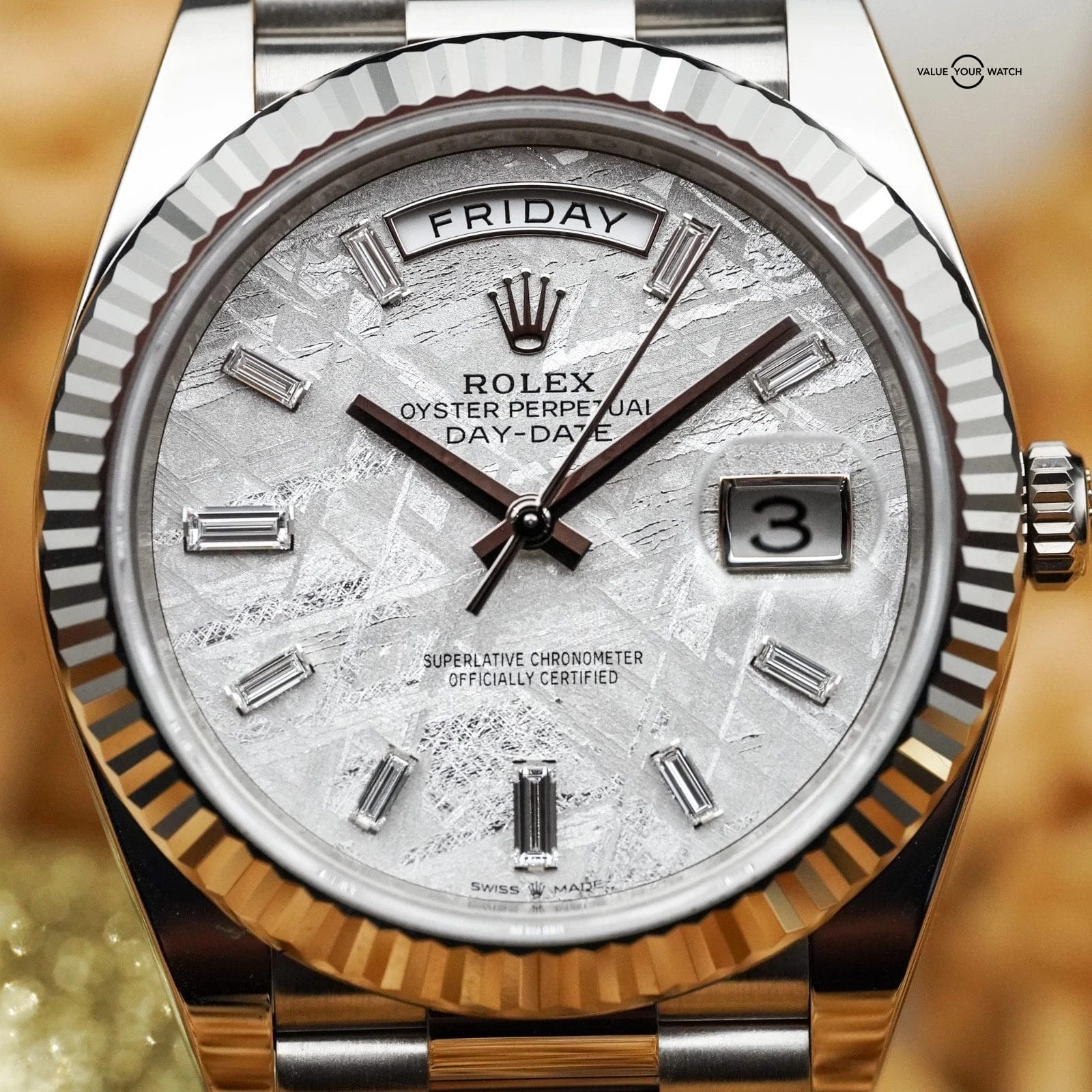 Rolex Day-Date 228239 White Gold President | Meteorite | 2025 Mint, Complete Set - Image 11