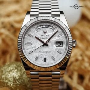 Rolex Day-Date 228239 White Gold President | Meteorite | 2025 Mint, Complete Set
