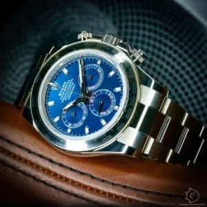 Rolex Cosmograph Daytona 40mm Complete Set Mint 18K White Gold Blue Dial 116509