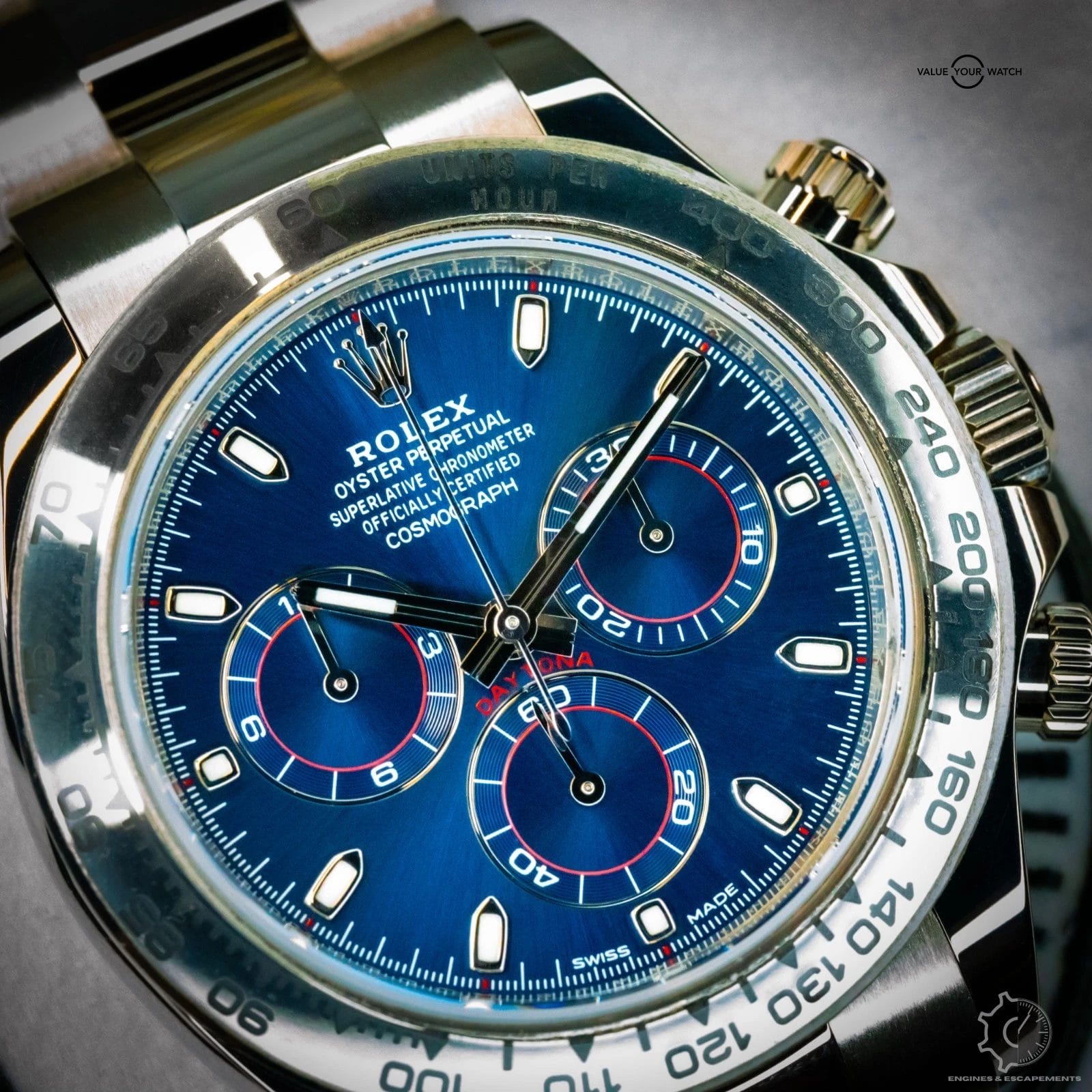 Rolex Cosmograph Daytona 40mm Complete Set Mint 18K White Gold Blue Dial 116509 - Image 7