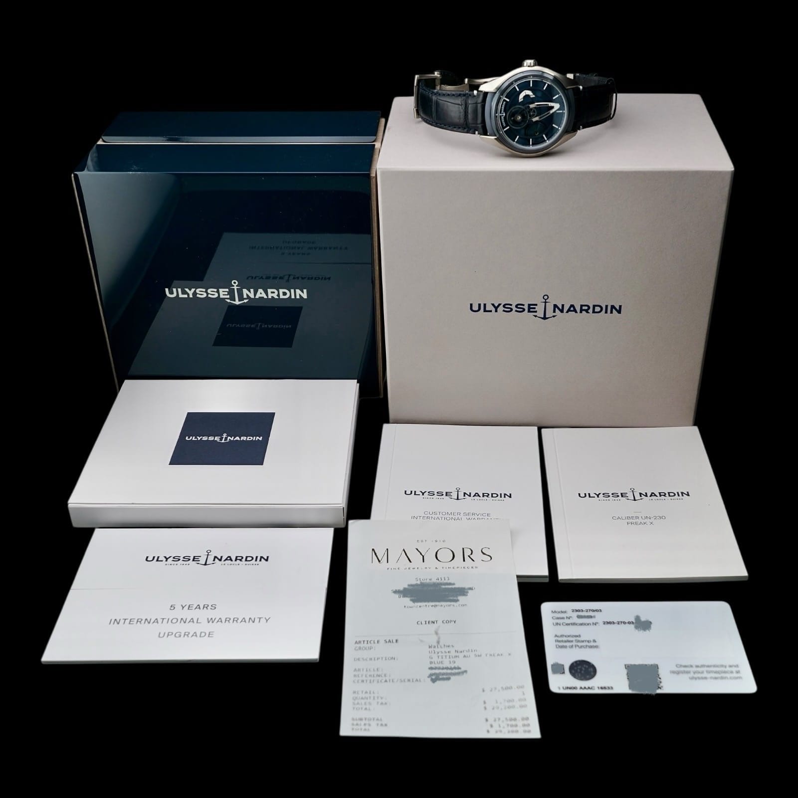 Ulysse Nardin Freak X 43mm Titanium Automatic Watch 2303-270/03 - Full Collectors Set - Image 6