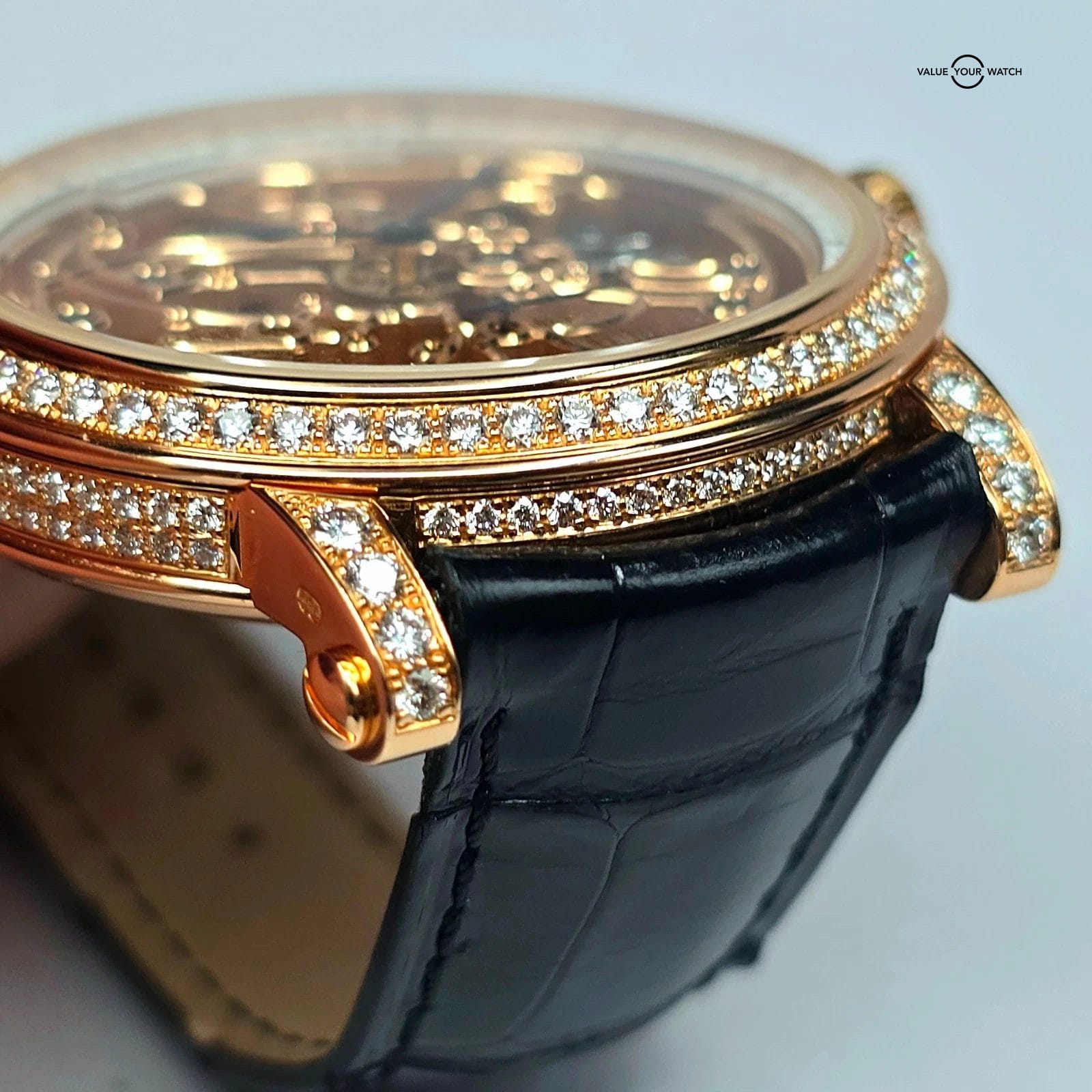 Franck Muller 7 Days Round Skeleton, Solid 18k gold and Diamonds! Full set 2024 - Image 7