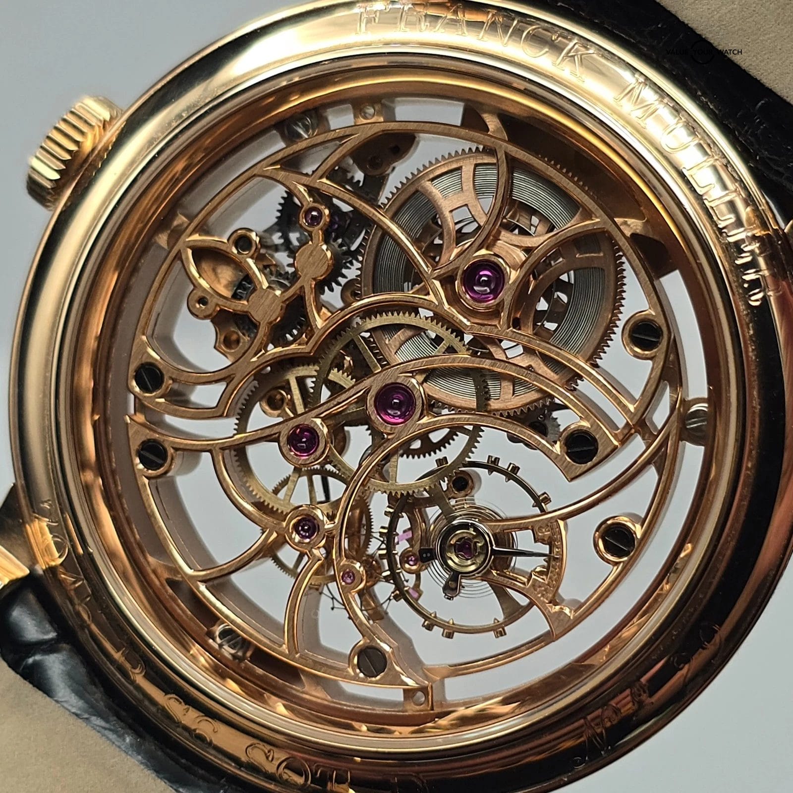 Franck Muller 7 Days Round Skeleton, Solid 18k gold and Diamonds! Full set 2024 - Image 13