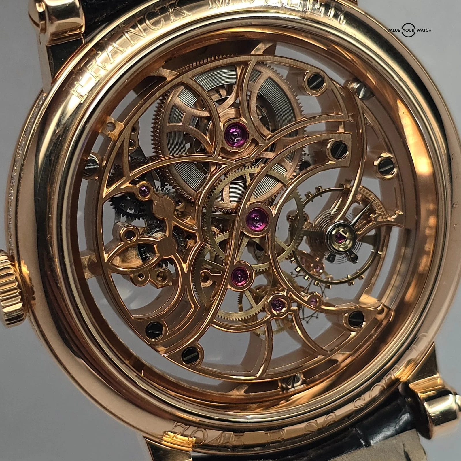 Franck Muller 7 Days Round Skeleton, Solid 18k gold and Diamonds! Full set 2024 - Image 14