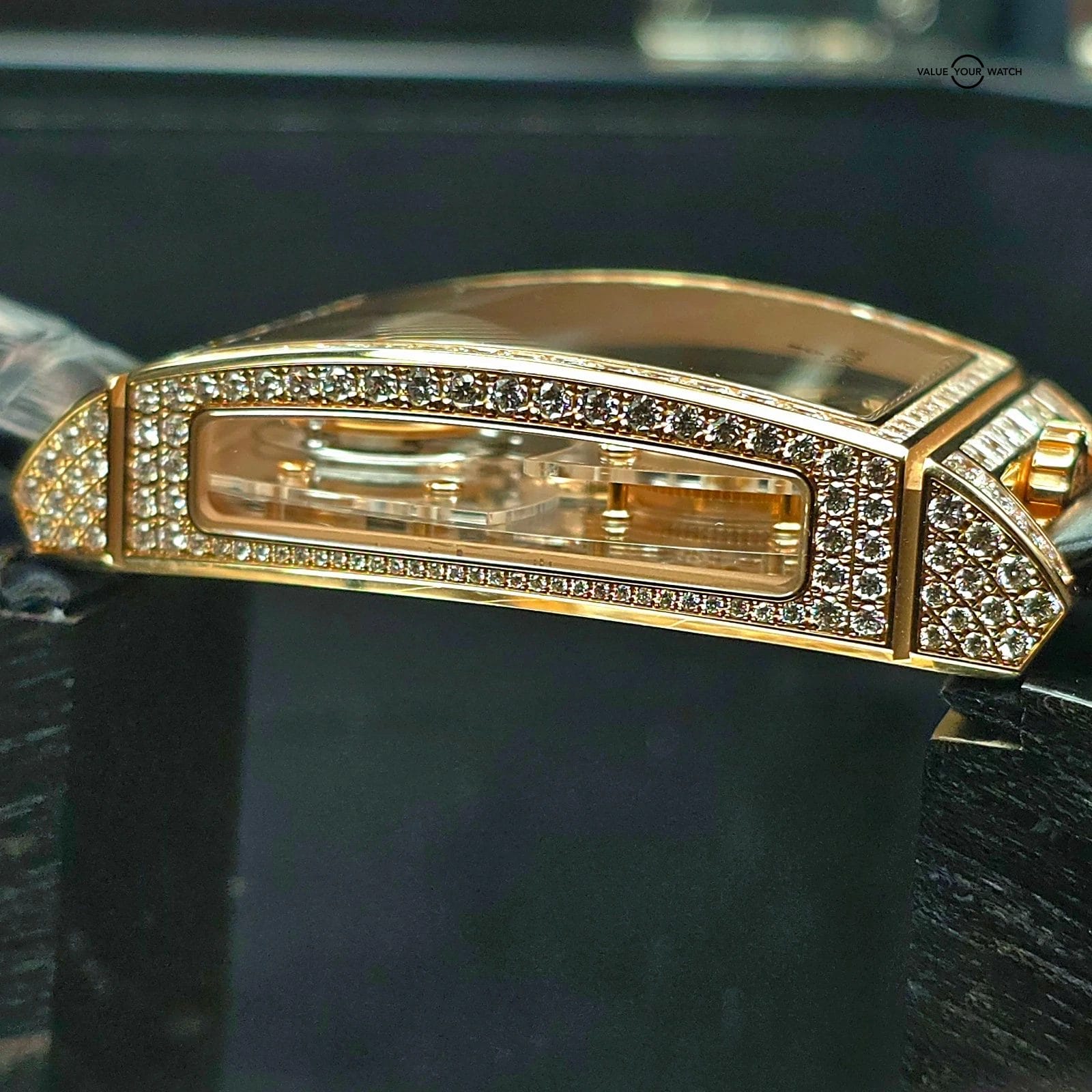 Corum Golden Bridge Tourbillon, 18k gold Factory Baguette Diamonds, 5 piece run! - Image 2