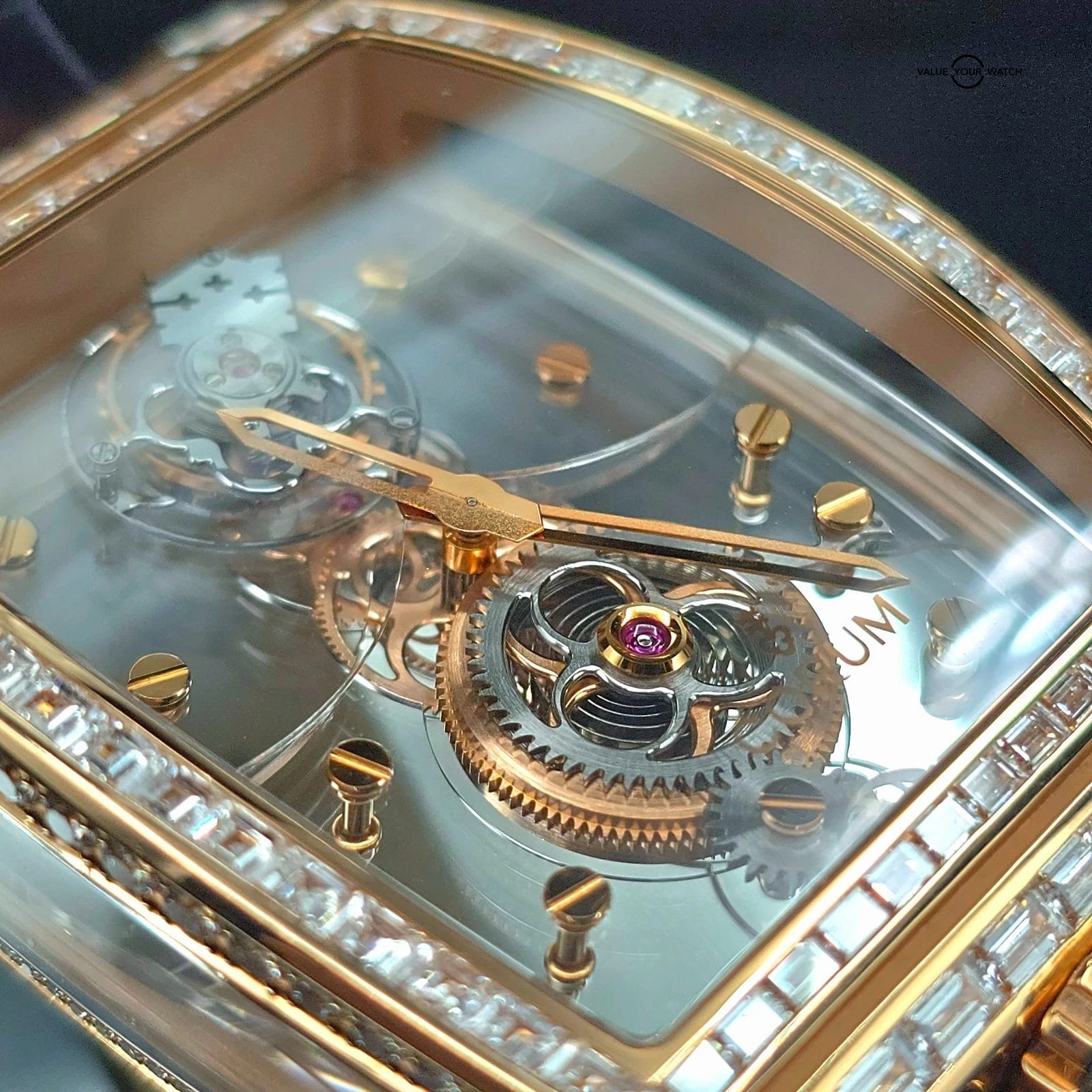 Corum Golden Bridge Tourbillon, 18k gold Factory Baguette Diamonds, 5 piece run! - Image 4