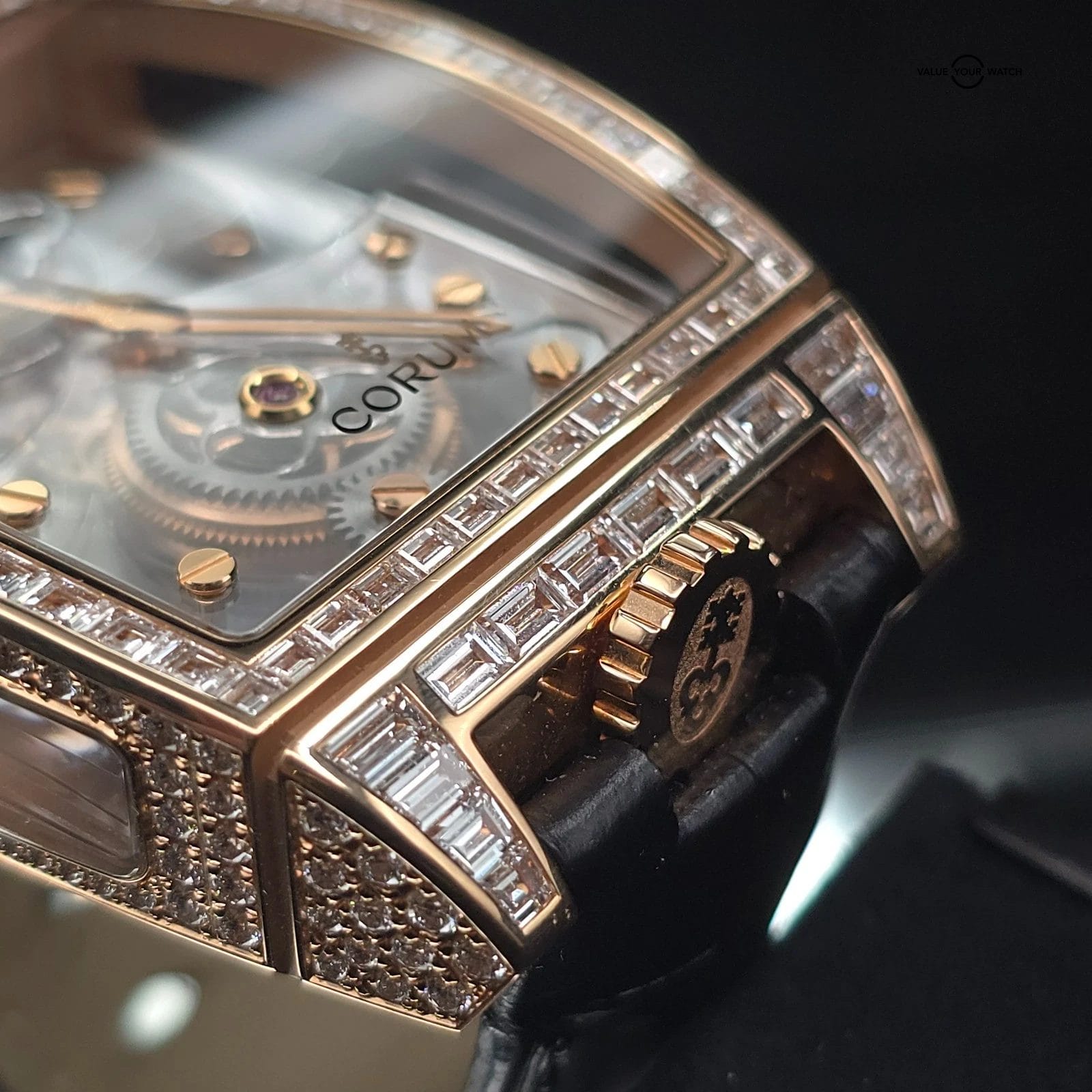 Corum Golden Bridge Tourbillon, 18k gold Factory Baguette Diamonds, 5 piece run! - Image 11