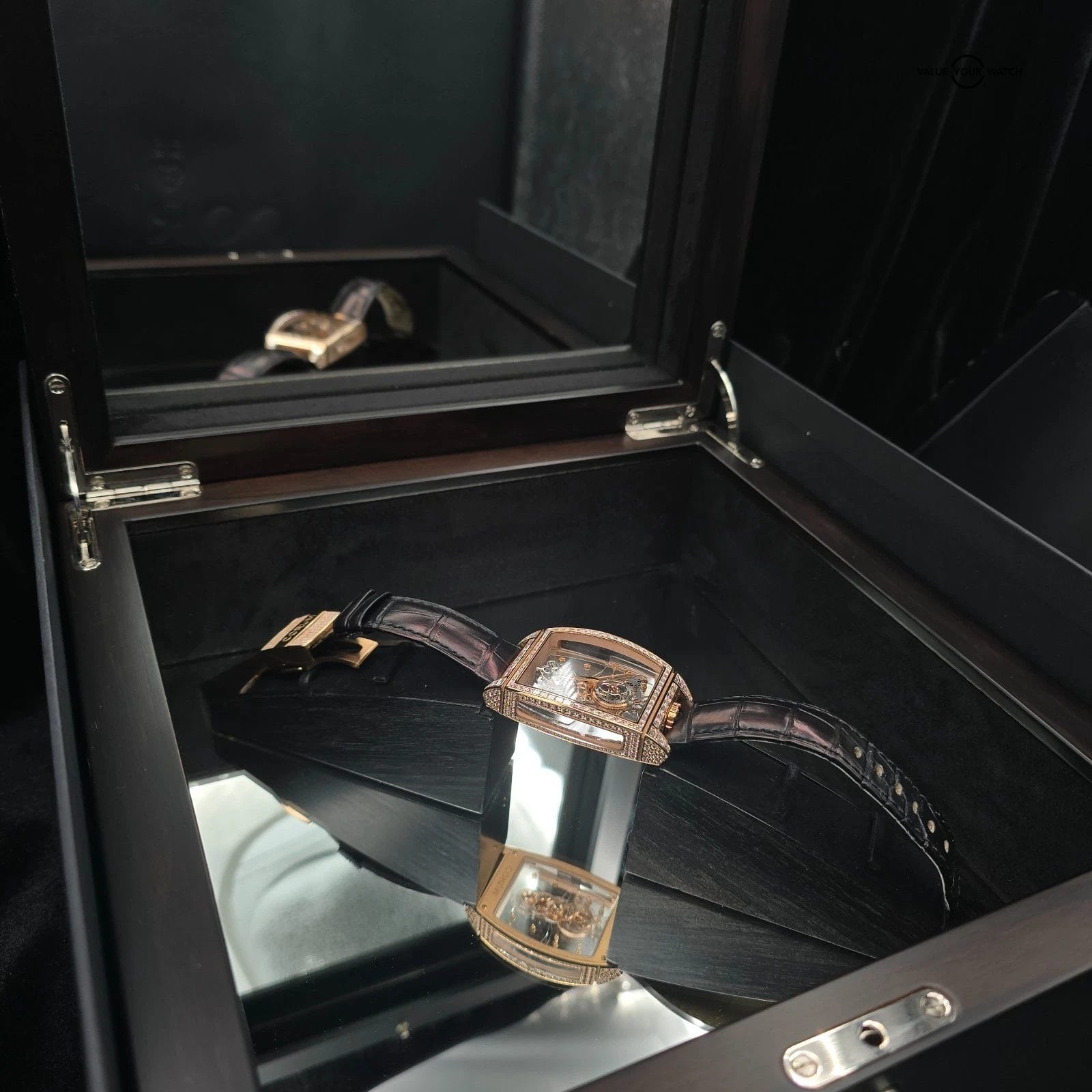 Corum Golden Bridge Tourbillon, 18k gold Factory Baguette Diamonds, 5 piece run! - Image 17