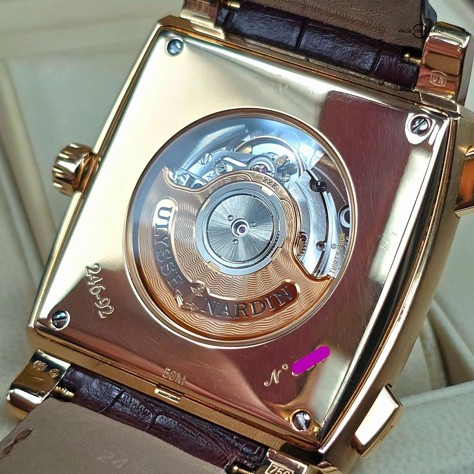 Ulysse Nardin Quadrato Dual Time in 42mm 18k rose gold! Full set Ref. 246-92 - Image 4