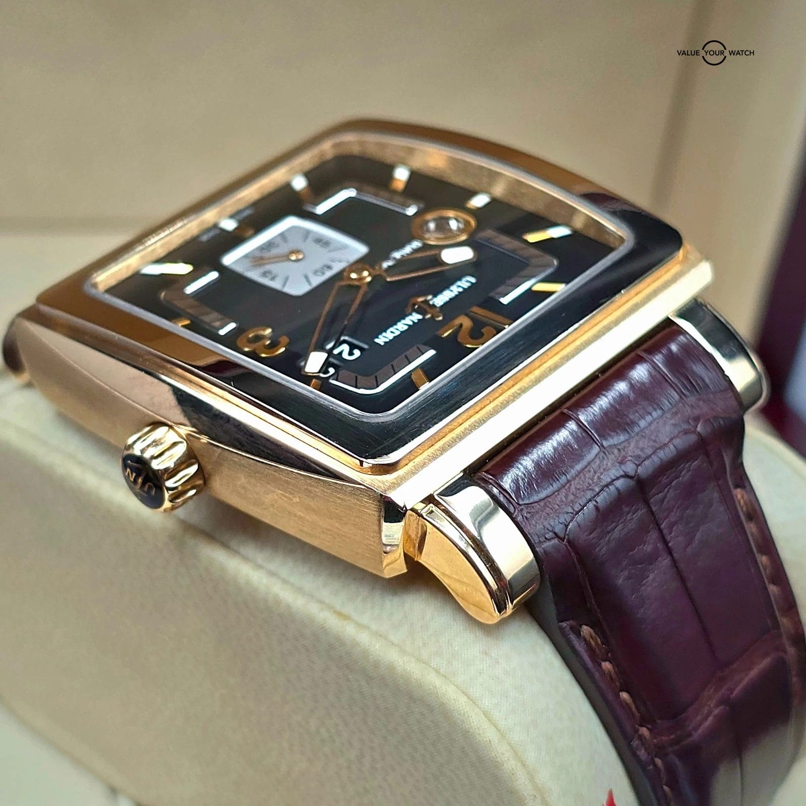 Ulysse Nardin Quadrato Dual Time in 42mm 18k rose gold! Full set Ref. 246-92 - Image 8