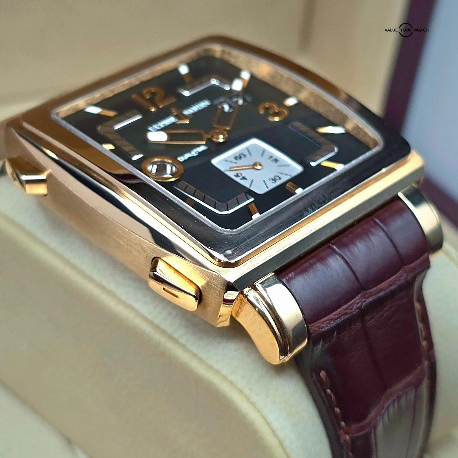 Ulysse Nardin Quadrato Dual Time in 42mm 18k rose gold! Full set Ref. 246-92 - Image 10