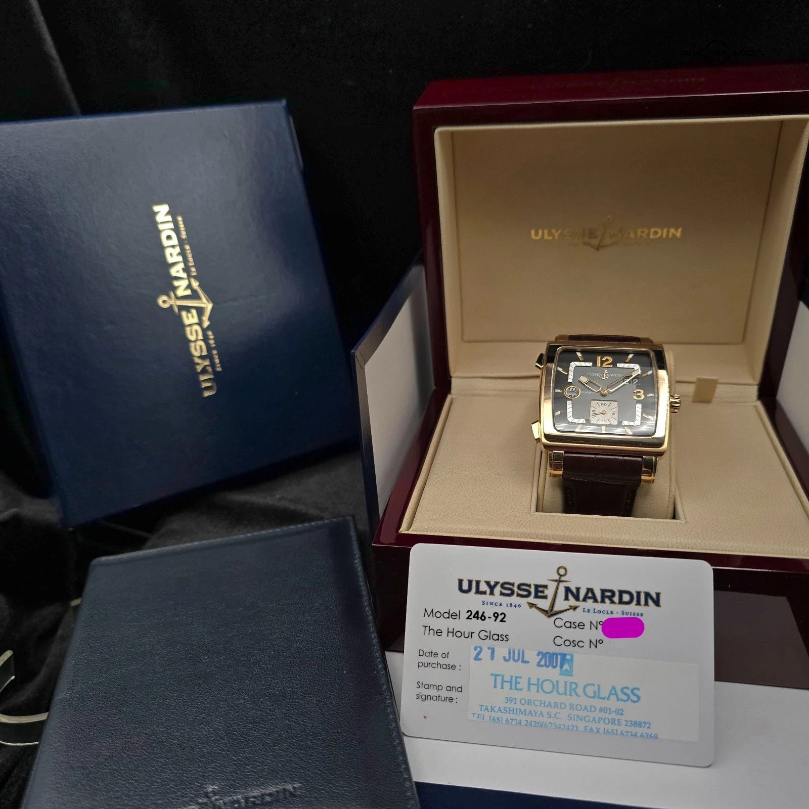 Ulysse Nardin Quadrato Dual Time in 42mm 18k rose gold! Full set Ref. 246-92 - Image 15