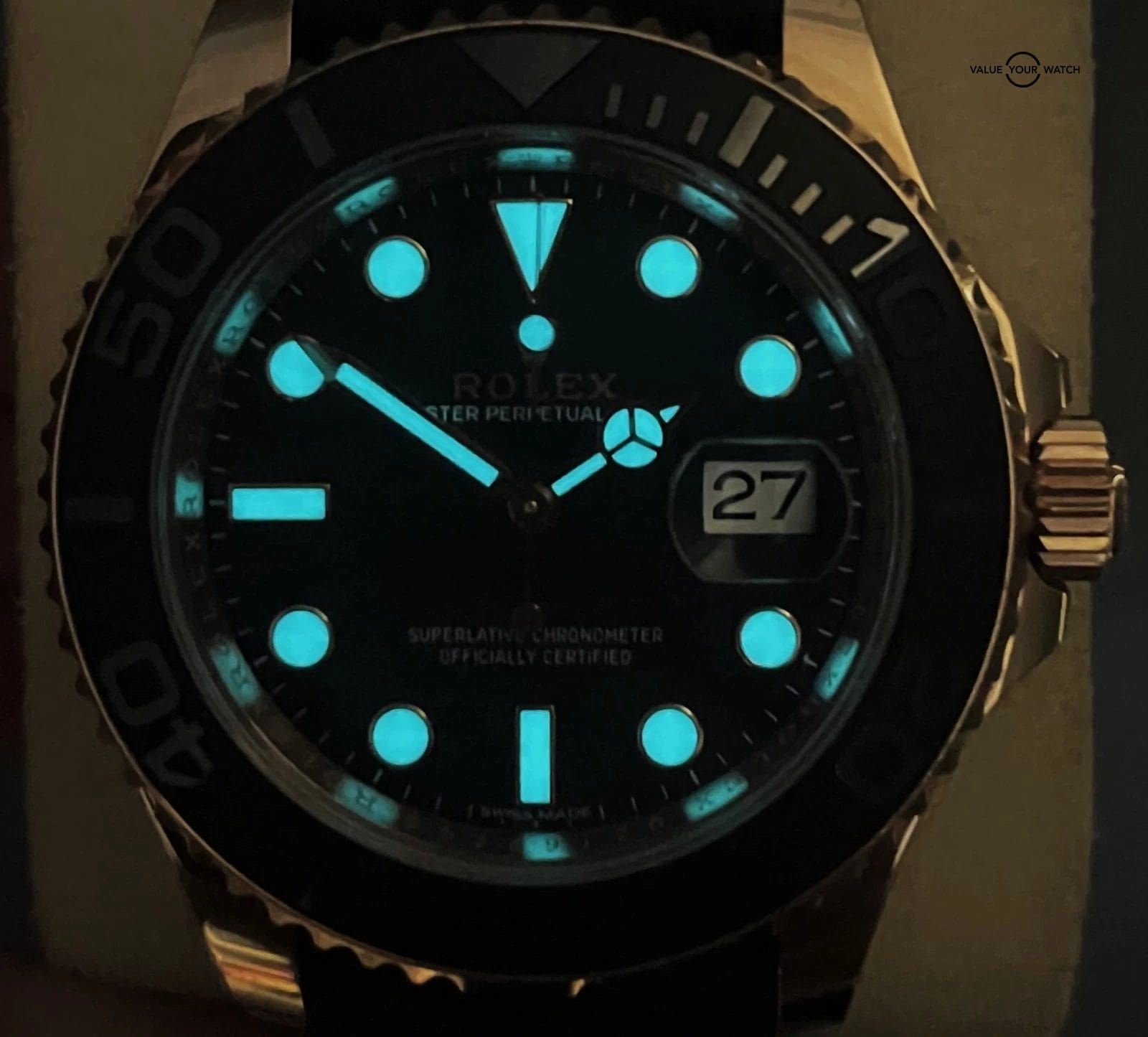 Rolex Yacht-master 40mm 116655 Rose Gold Oysterflex BOXES/PAPERS! - Image 3