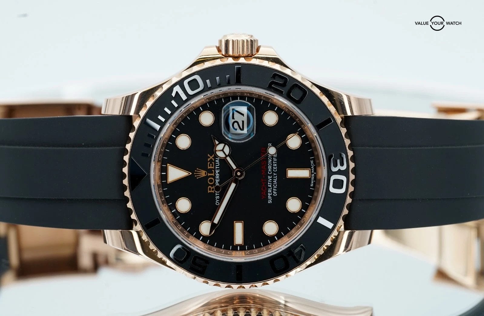 Rolex Yacht-master 40mm 116655 Rose Gold Oysterflex BOXES/PAPERS! - Image 16