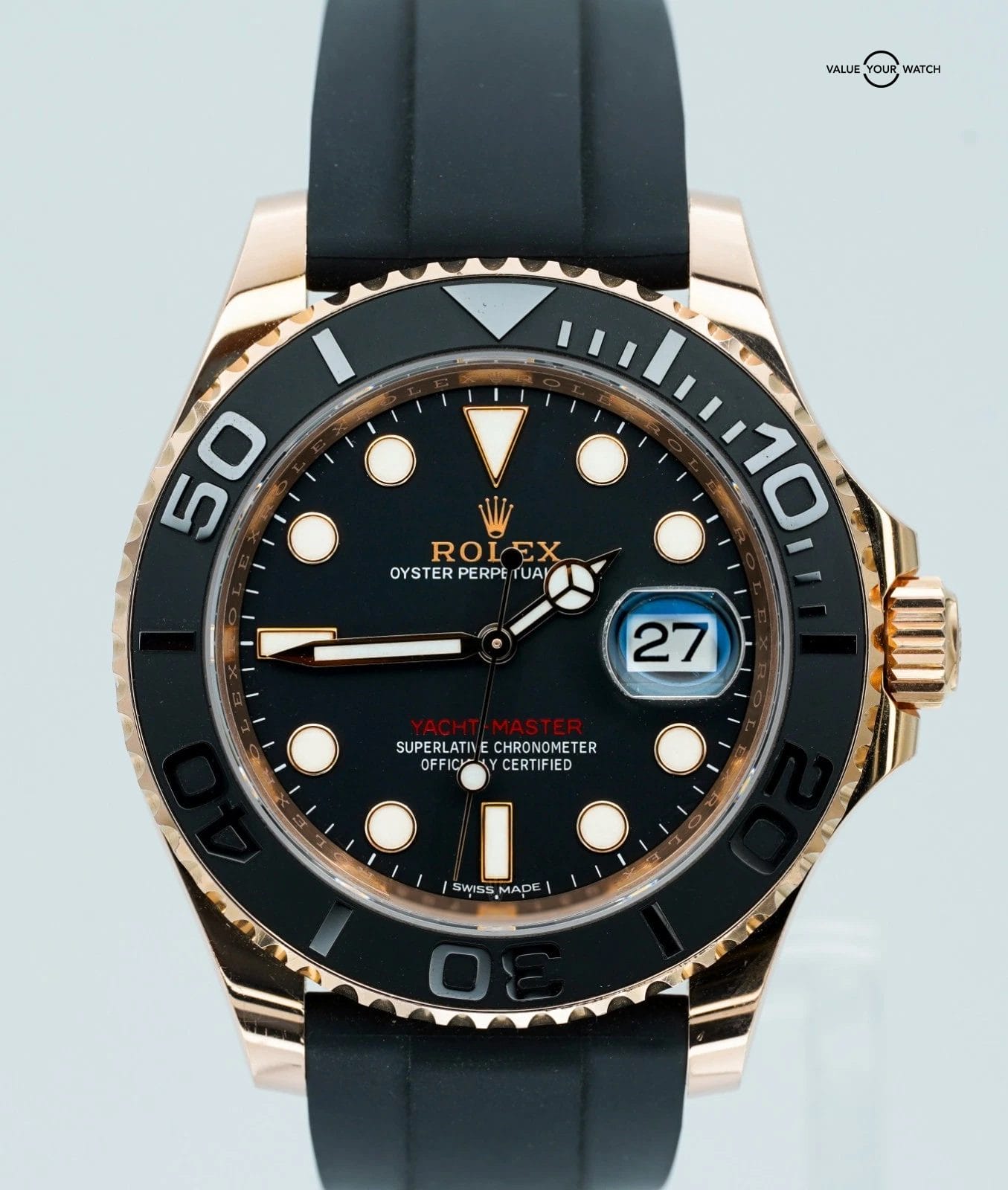 Rolex Yacht-master 40mm 116655 Rose Gold Oysterflex BOXES/PAPERS!