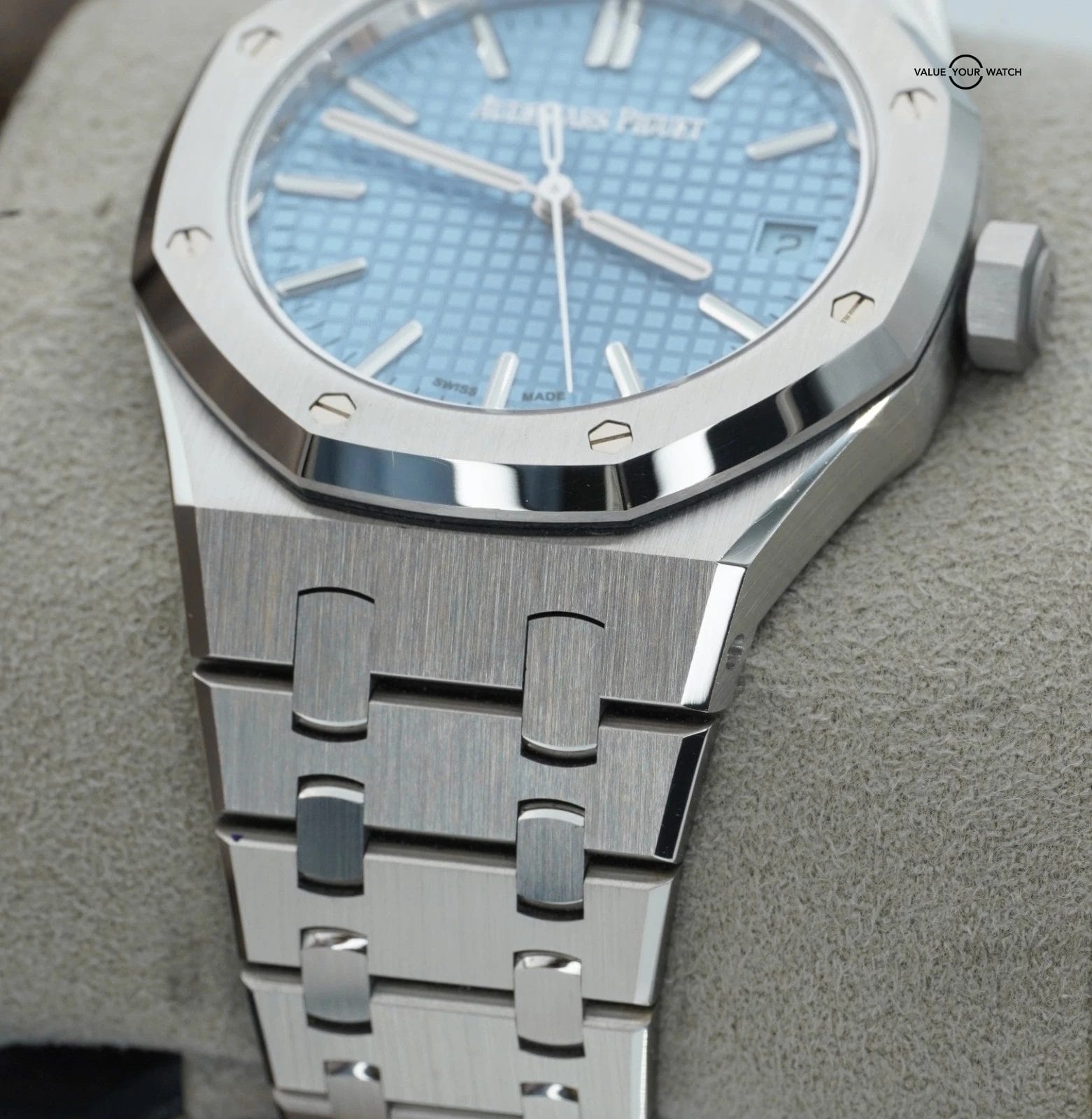 2022 Audemars Piguet Royal Oak 15550ST 50th Anniversary 37mm Light Blue Dial - Image 9