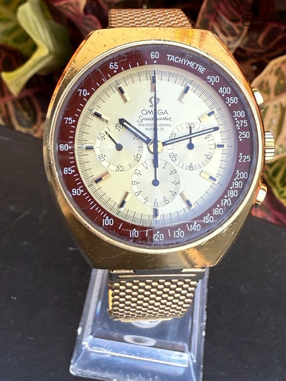 Auth. Omega Speedmaster Professional Mark II 145.034 Gold Plated 861 Estate Runs - Image 2