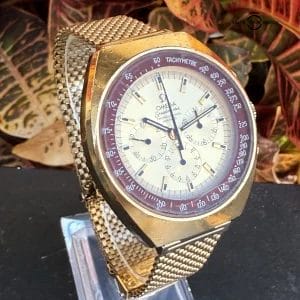 Auth. Omega Speedmaster Professional Mark II 145.034 Gold Plated 861 Estate Runs