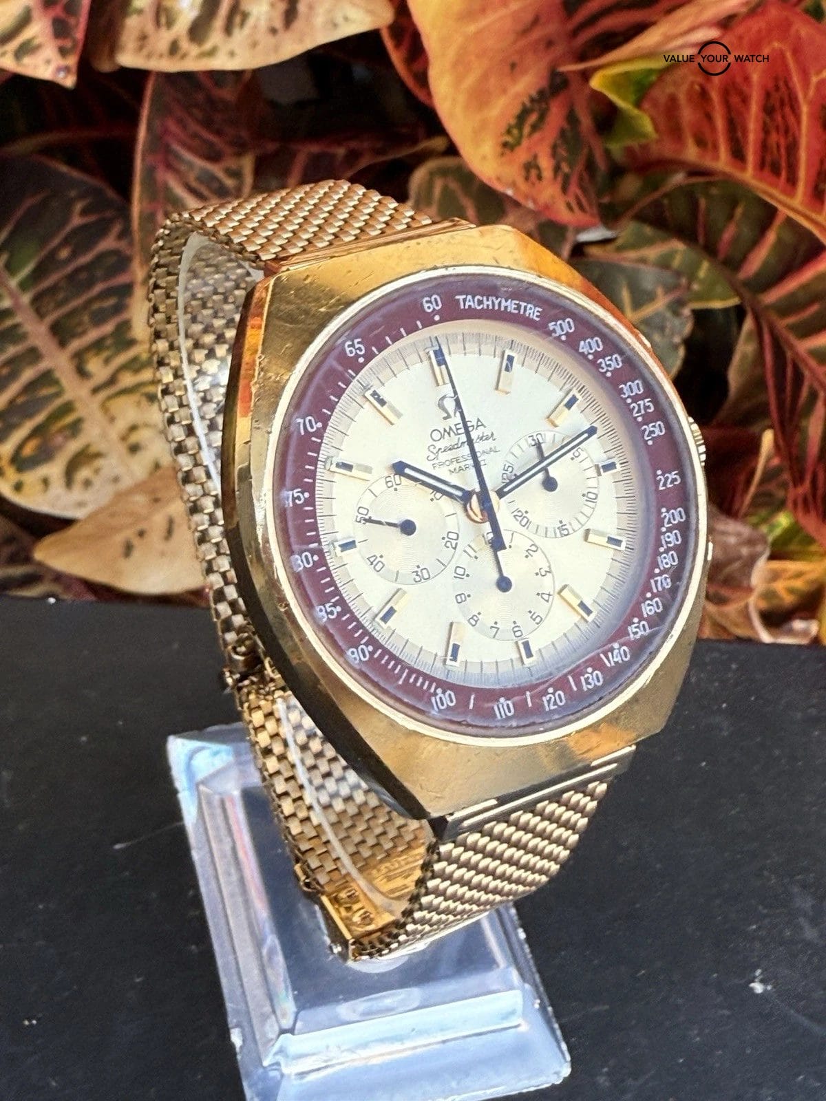 Auth. Omega Speedmaster Professional Mark II 145.034 Gold Plated 861 Estate Runs