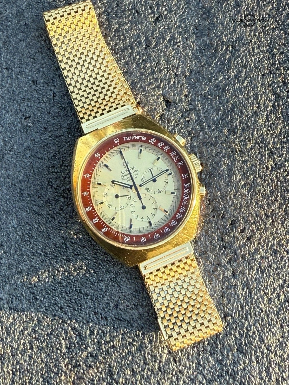 Auth. Omega Speedmaster Professional Mark II 145.034 Gold Plated 861 Estate Runs - Image 12