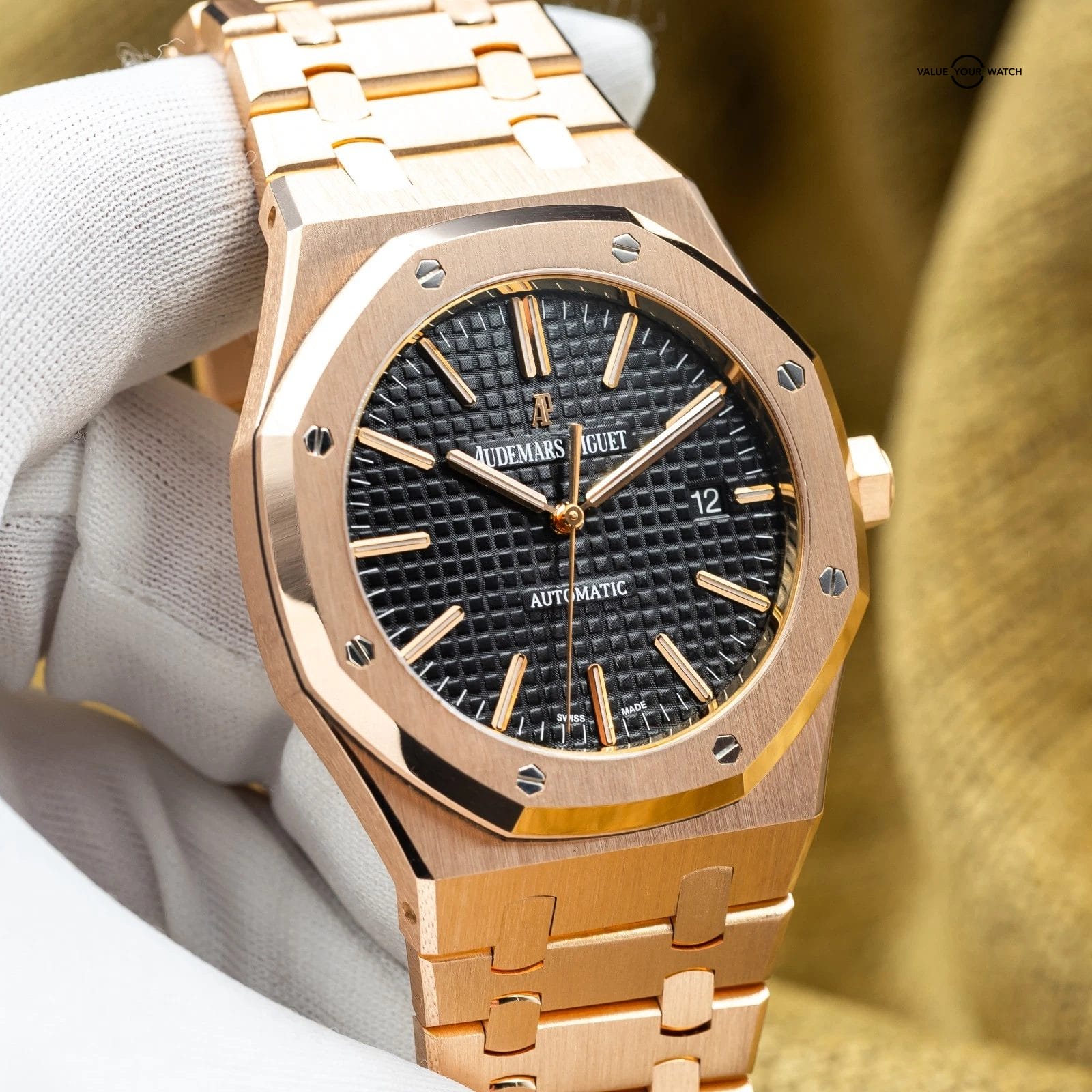 Audemars Piguet Royal Oak 41mm AP 15400OR Rose Gold Black Dial Full Set - Image 4