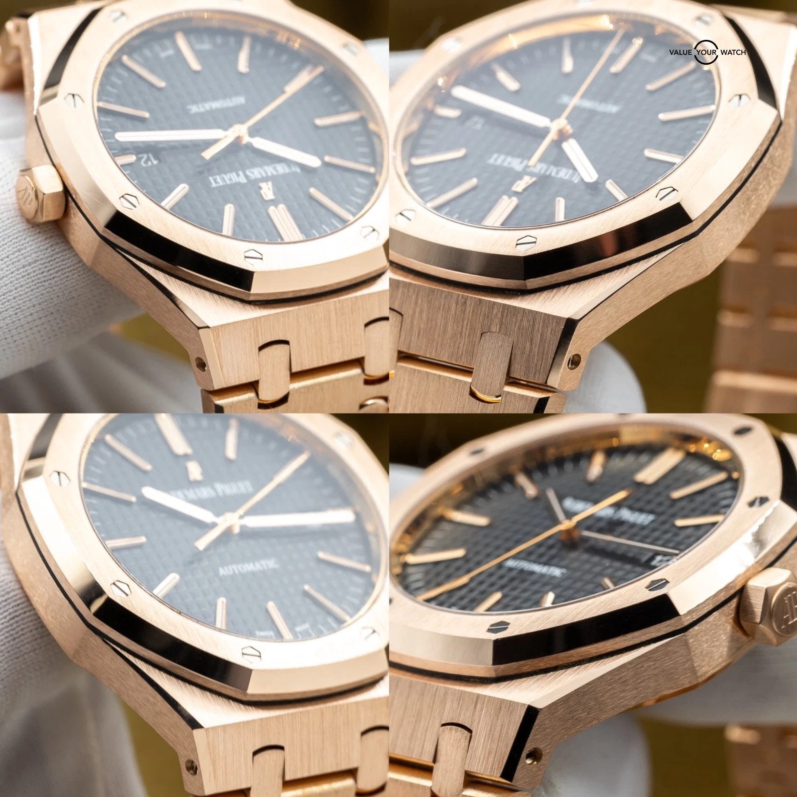 Audemars Piguet Royal Oak 41mm AP 15400OR Rose Gold Black Dial Full Set - Image 8