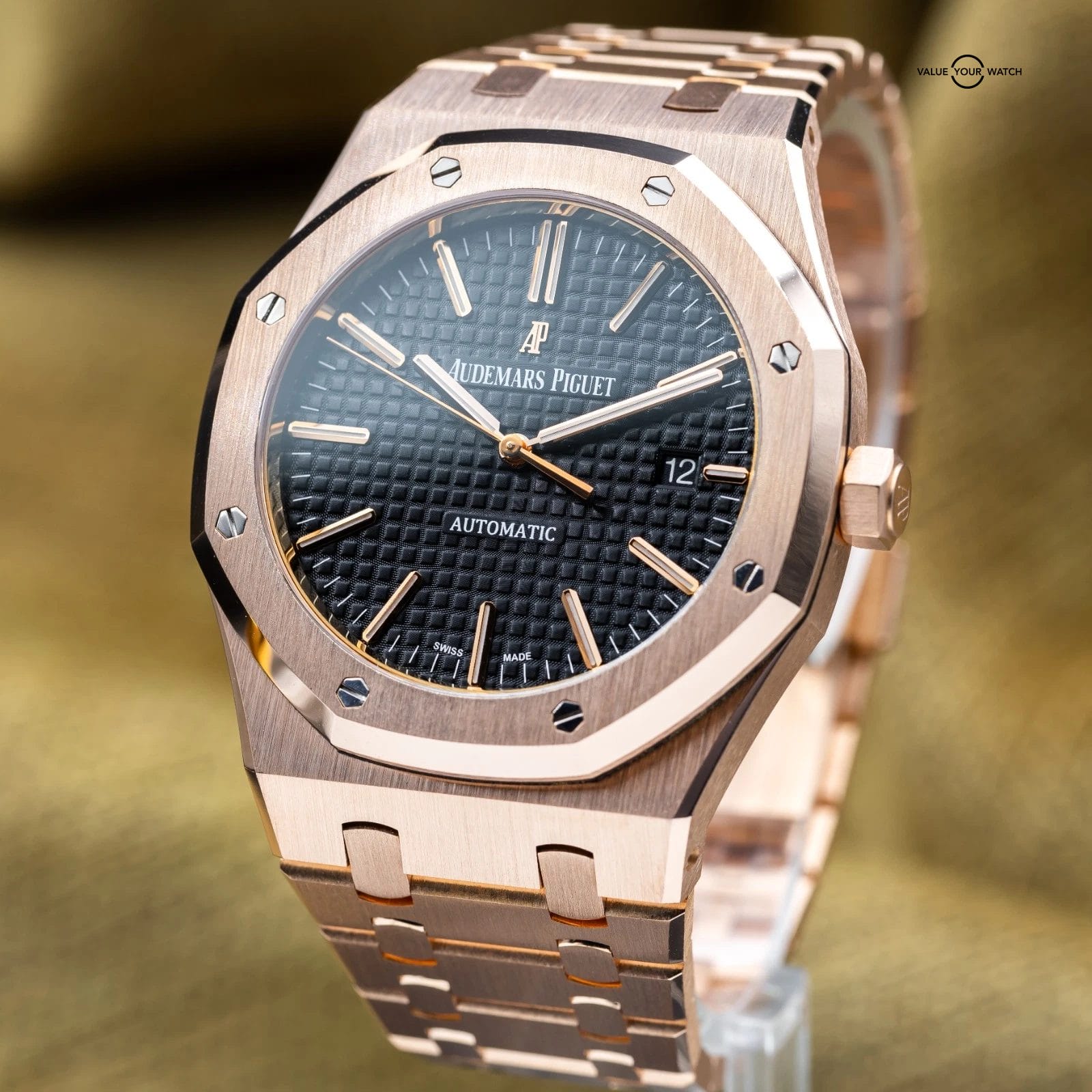Audemars Piguet Royal Oak 41mm AP 15400OR Rose Gold Black Dial Full Set - Image 15