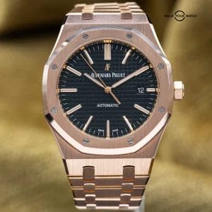 Audemars Piguet Royal Oak 41mm AP 15400OR Rose Gold Black Dial Full Set
