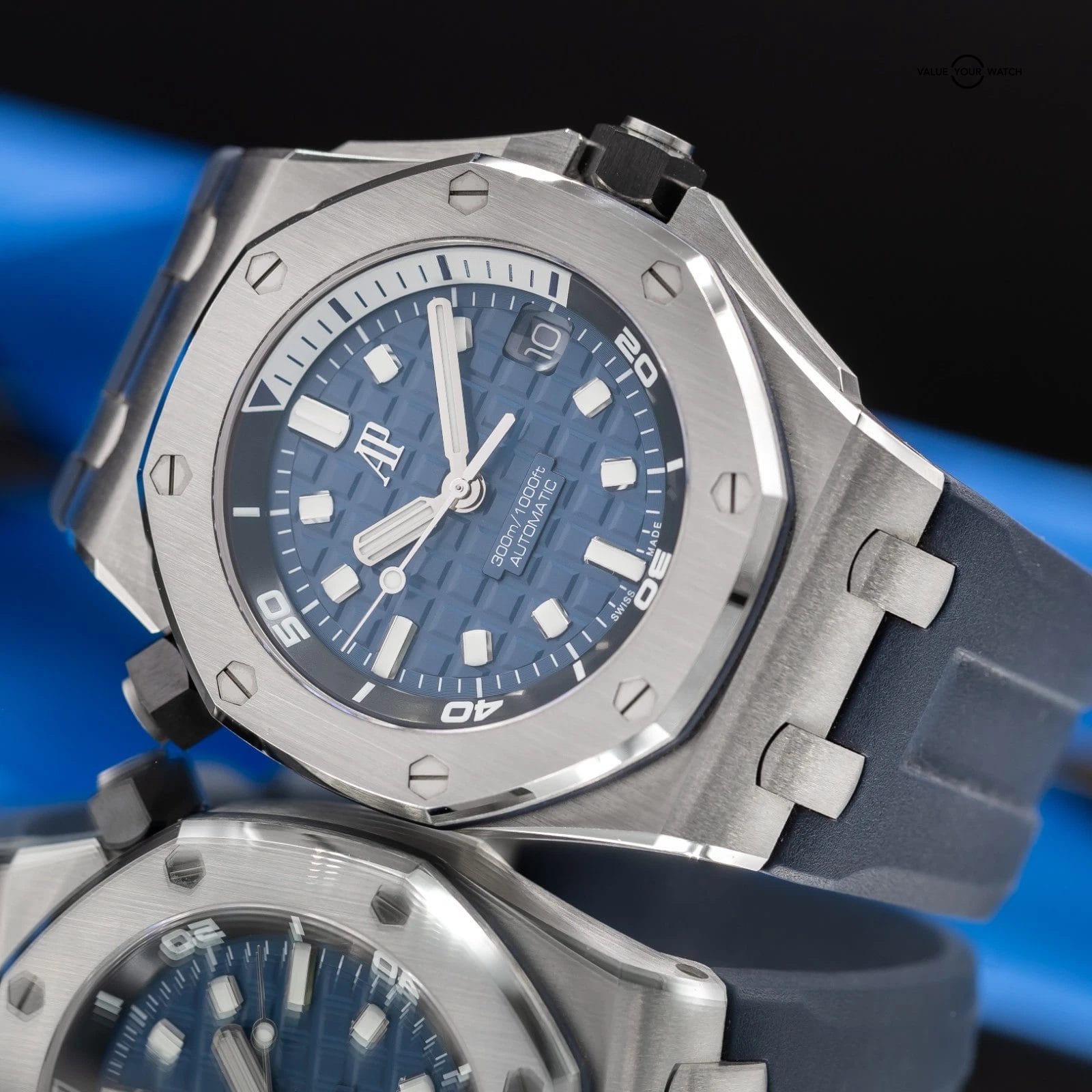 Audemars Piguet Royal Oak Offshore Diver Blue Men's Watch - 15720ST.OO.A027CA.01 - Image 3
