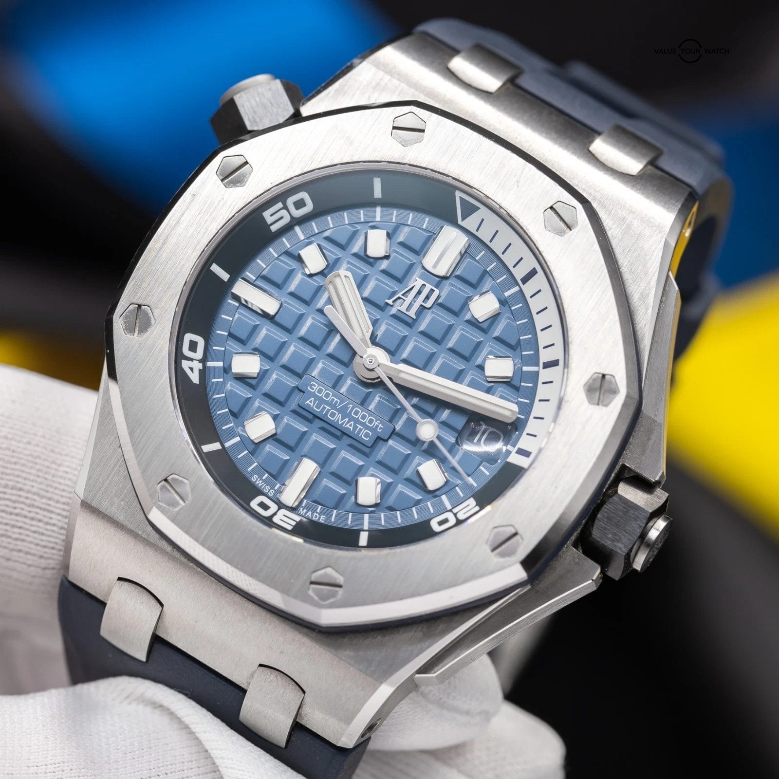 Audemars Piguet Royal Oak Offshore Diver Blue Men's Watch - 15720ST.OO.A027CA.01 - Image 6