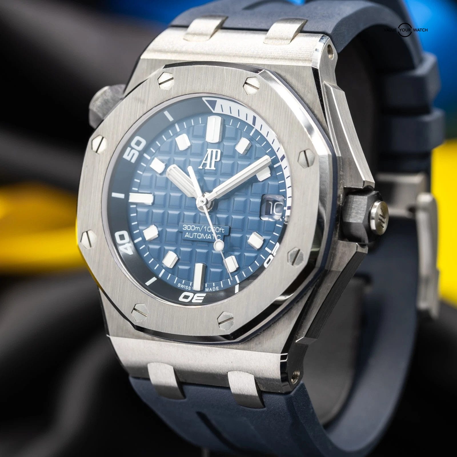 Audemars Piguet Royal Oak Offshore Diver Blue Men's Watch - 15720ST.OO.A027CA.01 - Image 12