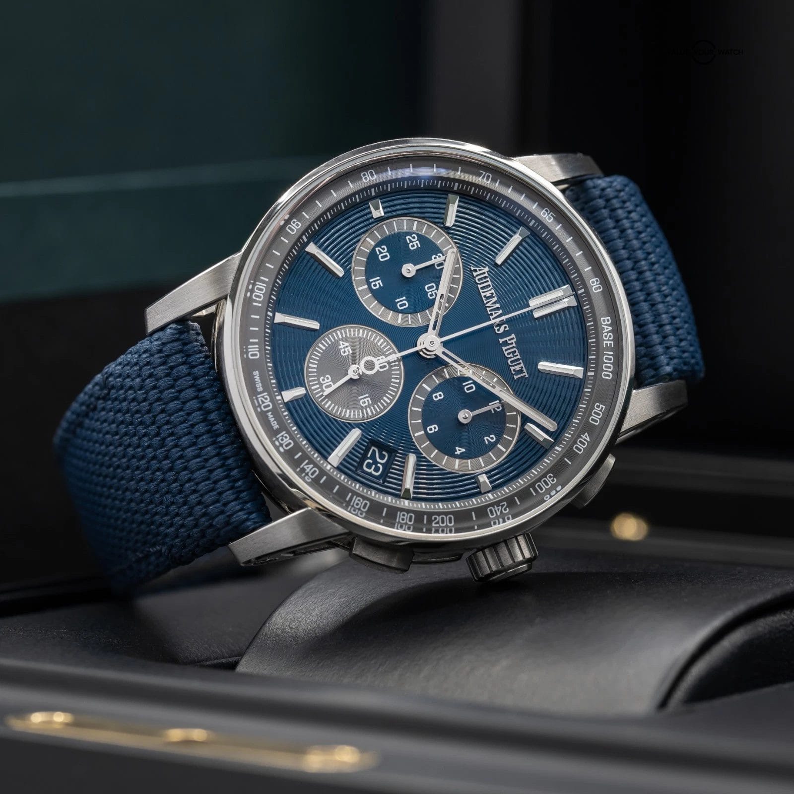 Audemars Piguet Code 11.59 Chronograph 41mm Blue Nuit Dial 26393ST Full Set - Image 9