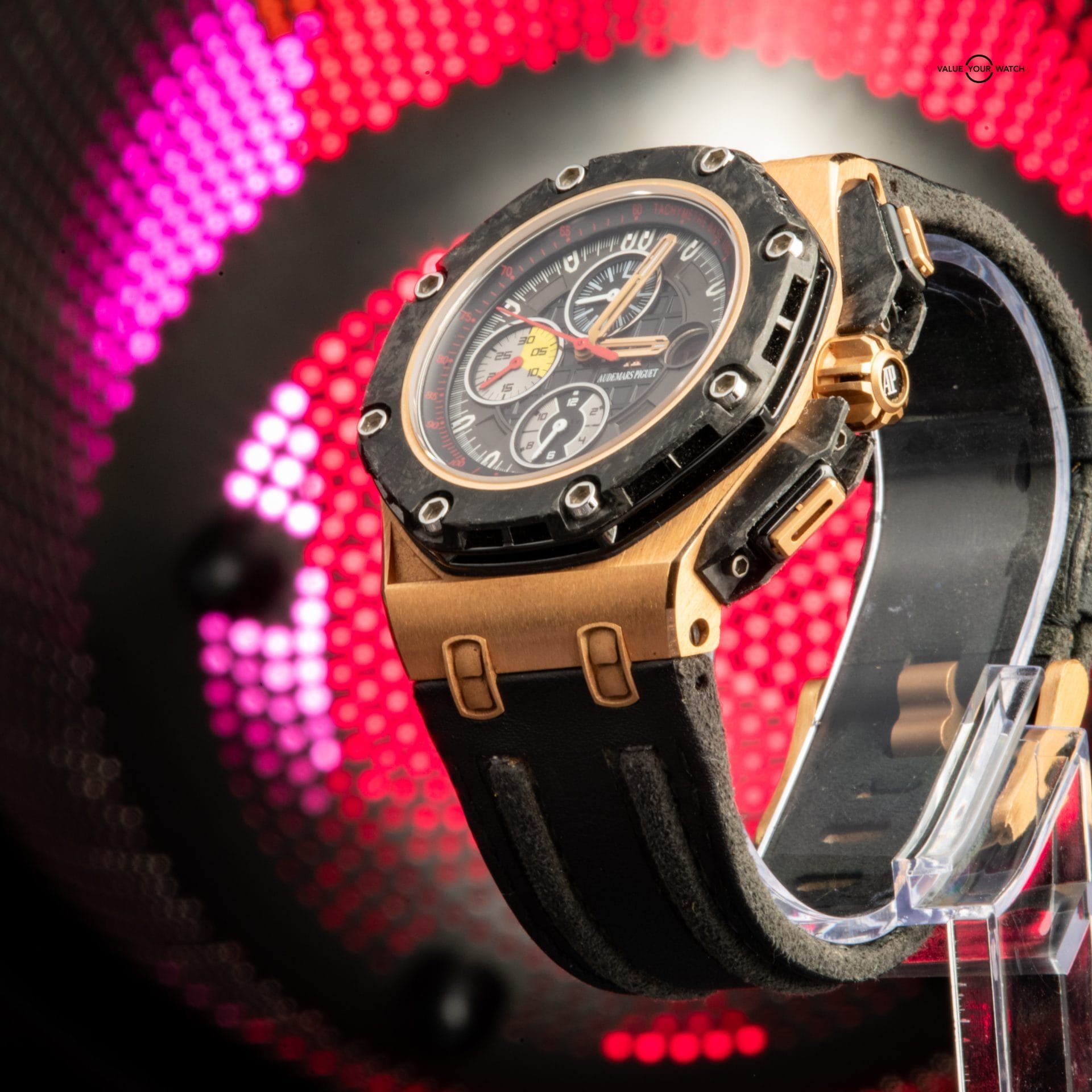 Audemars Piguet Royal Oak Offshore Grand Prix Ltd. Ed. Rose Gold Carbon Case Black dial Date Automatic Chronograph - Image 3