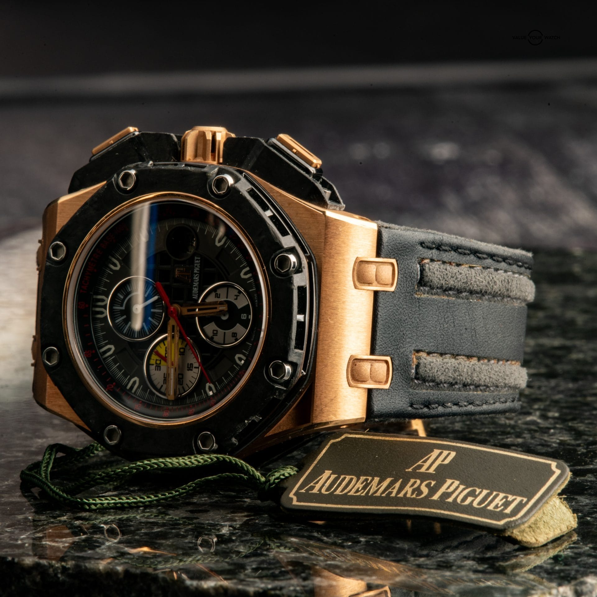 Audemars Piguet Royal Oak Offshore Grand Prix Ltd. Ed. Rose Gold Carbon Case Black dial Date Automatic Chronograph - Image 4