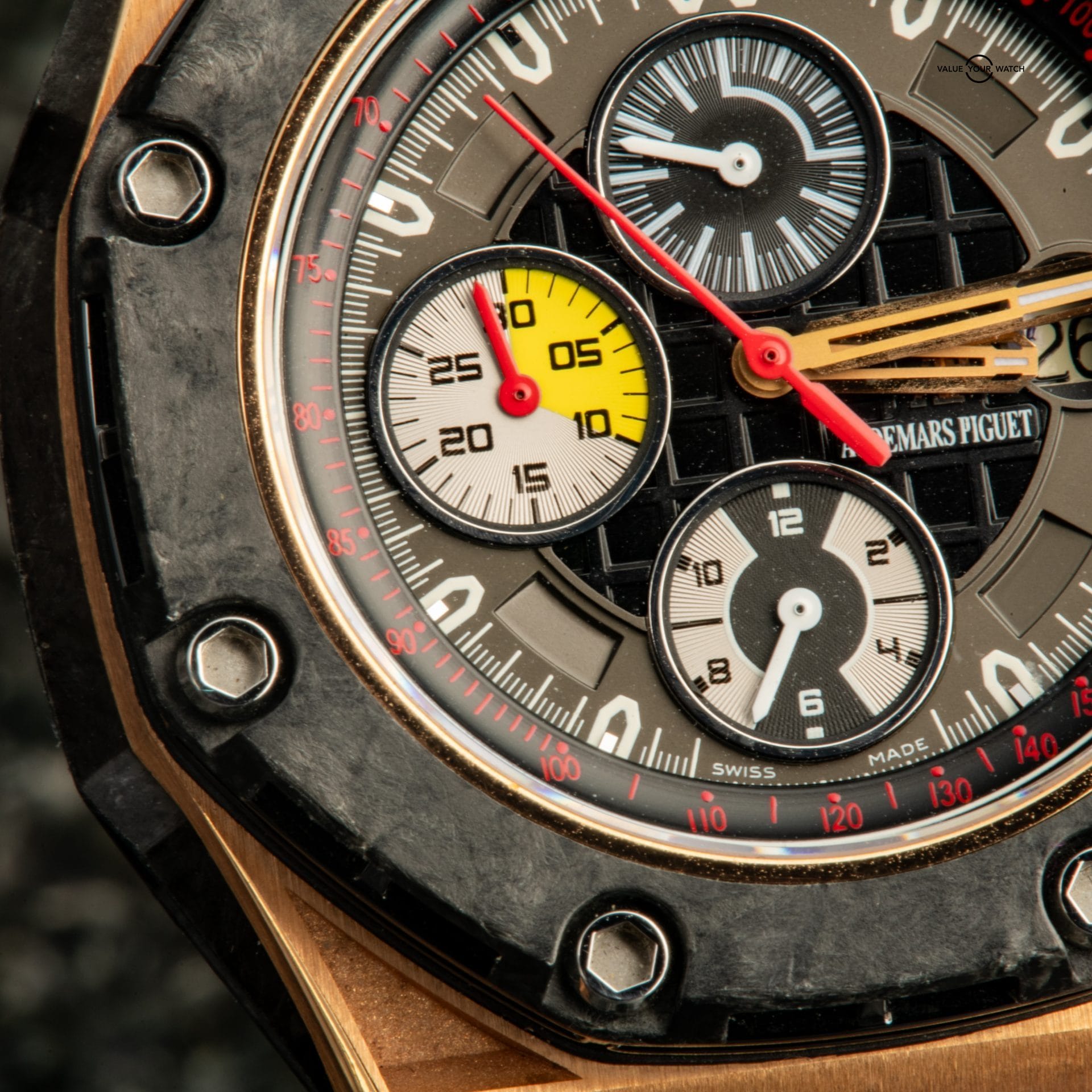 Audemars Piguet Royal Oak Offshore Grand Prix Ltd. Ed. Rose Gold Carbon Case Black dial Date Automatic Chronograph - Image 5