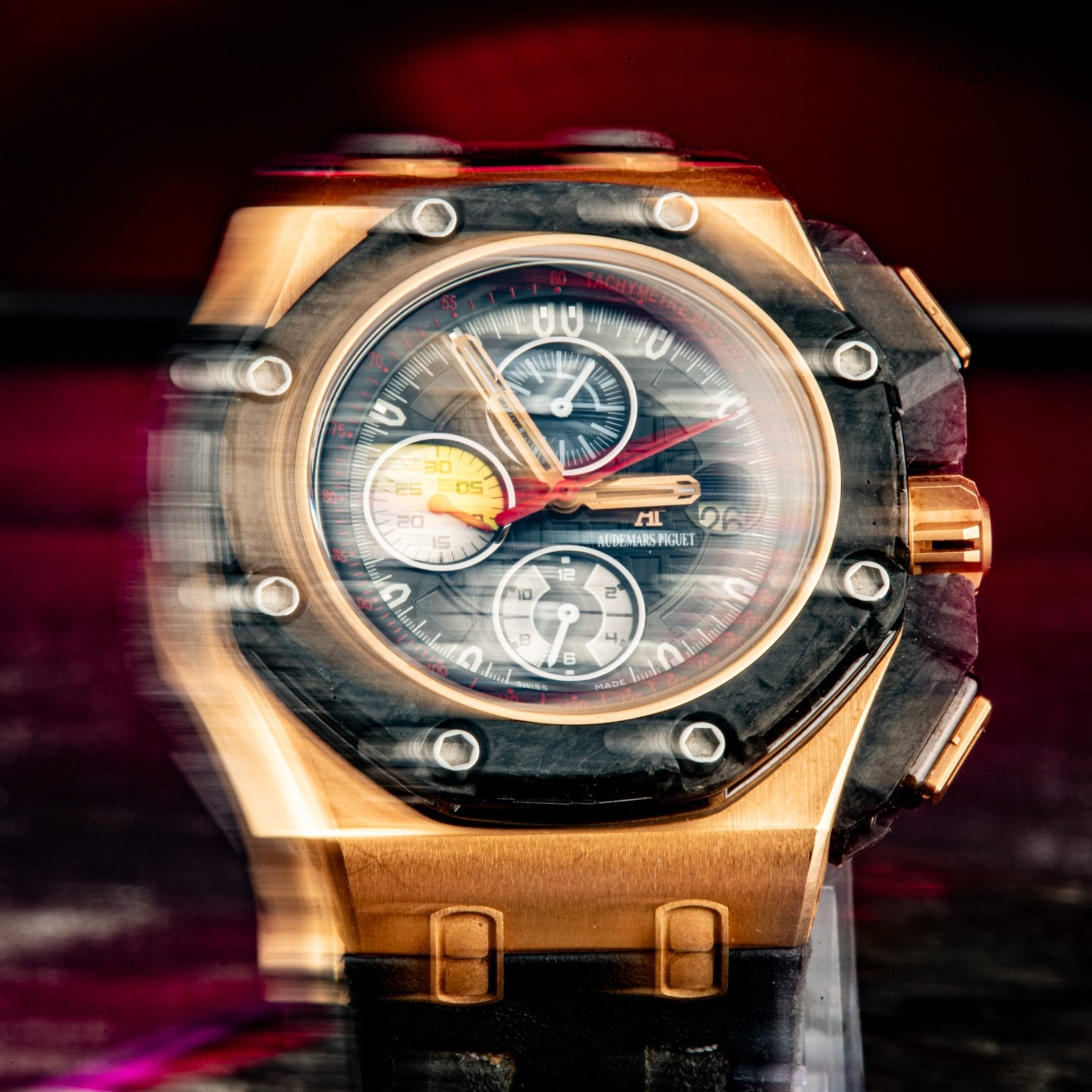 Audemars Piguet Royal Oak Offshore Grand Prix Ltd. Ed. Rose Gold Carbon Case Black dial Date Automatic Chronograph - Image 6