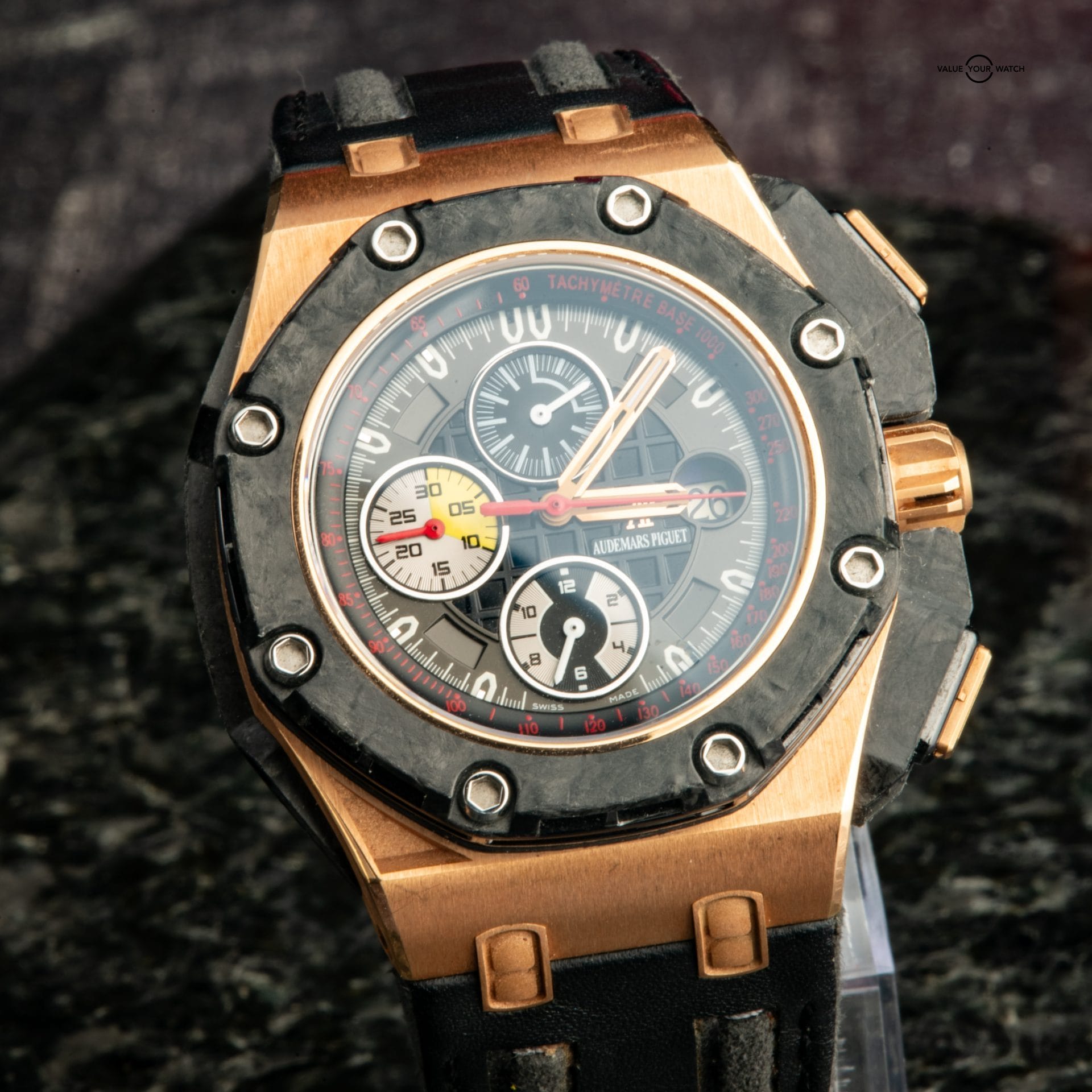 Audemars Piguet Royal Oak Offshore Grand Prix Ltd. Ed. Rose Gold Carbon Case Black dial Date Automatic Chronograph - Image 23