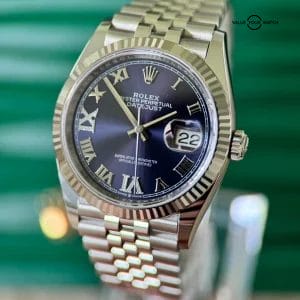 Rolex Datejust 36 with Aubergine & Diamonds Dial – Full Collector’s Set
