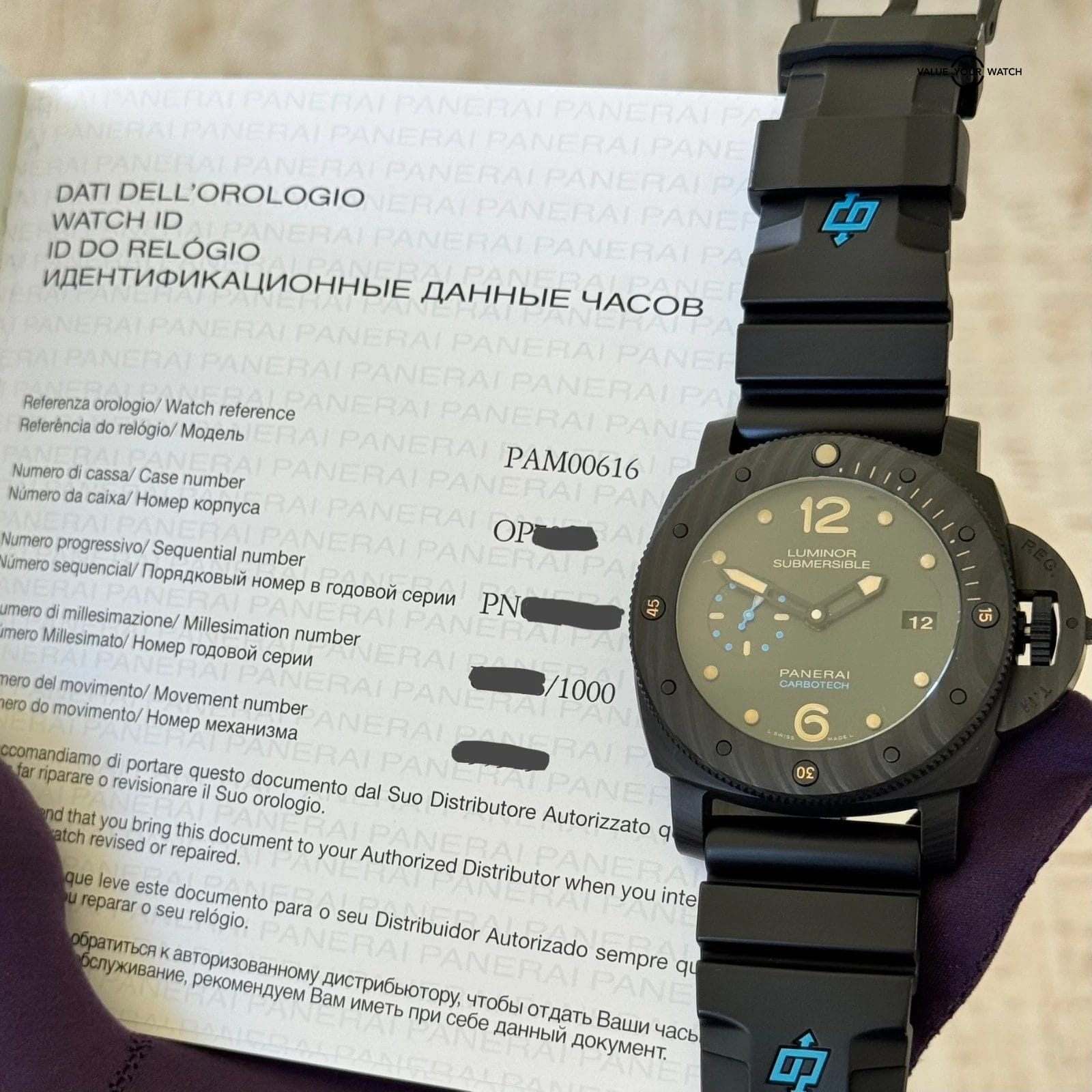 Panerai Luminor Submersible 1950 Carbotech - 47mm Automatic - Full Set -PAM00616 - Image 6