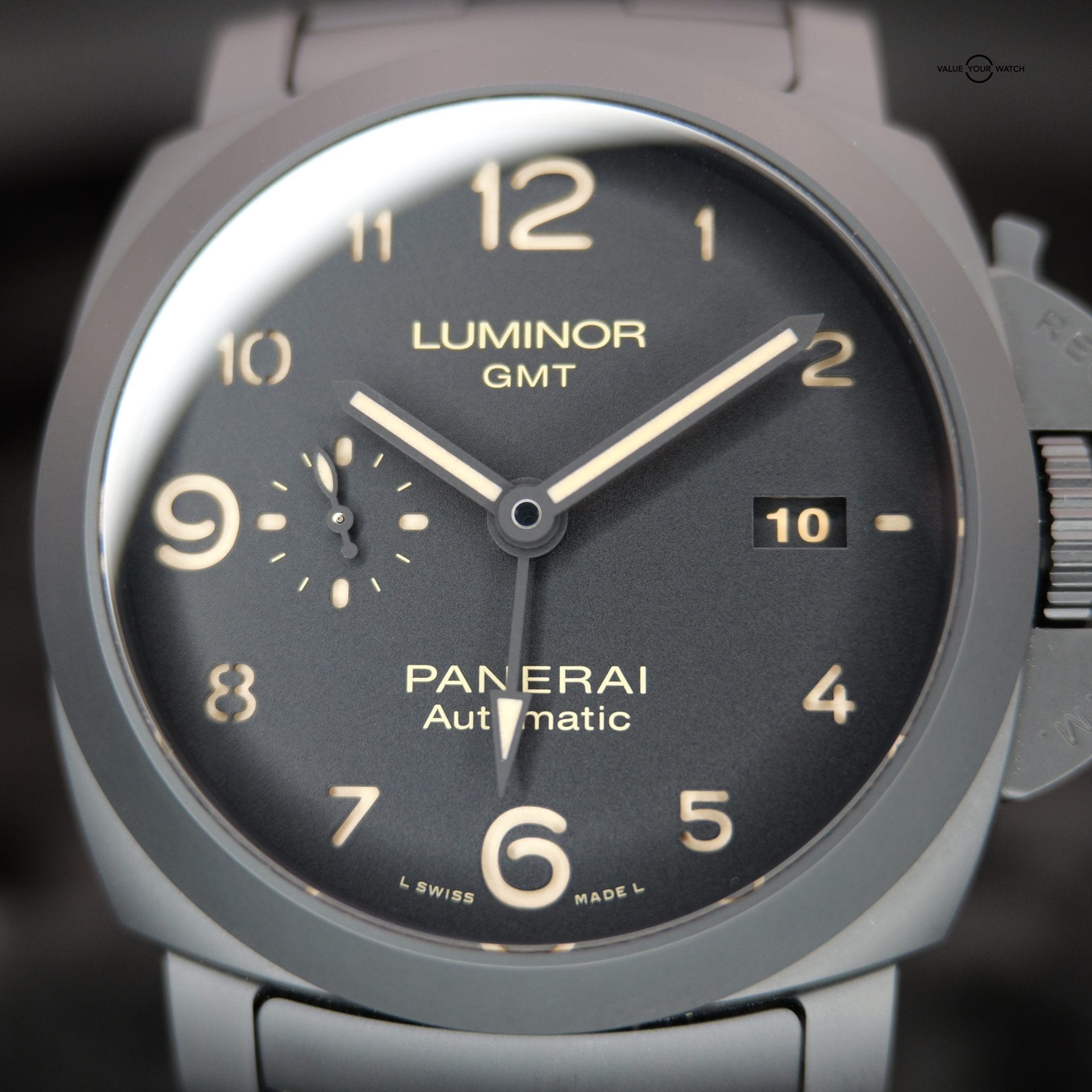 Panerai Luminor 1950 3 Days Gmt Automatic PAM01438 PAM1438 44MM Ceramic Black Dial Full Set WARRANTY