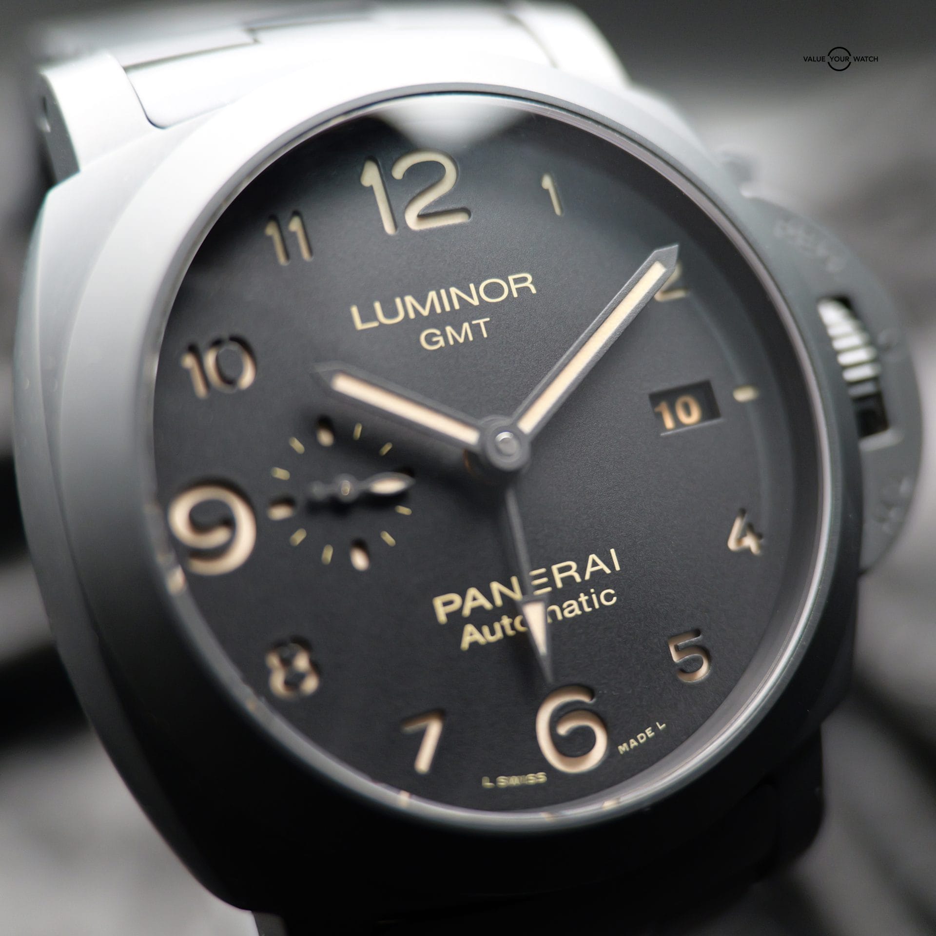 Panerai Luminor 1950 3 Days Gmt Automatic PAM01438 PAM1438 44MM Ceramic Black Dial Full Set WARRANTY - Image 3