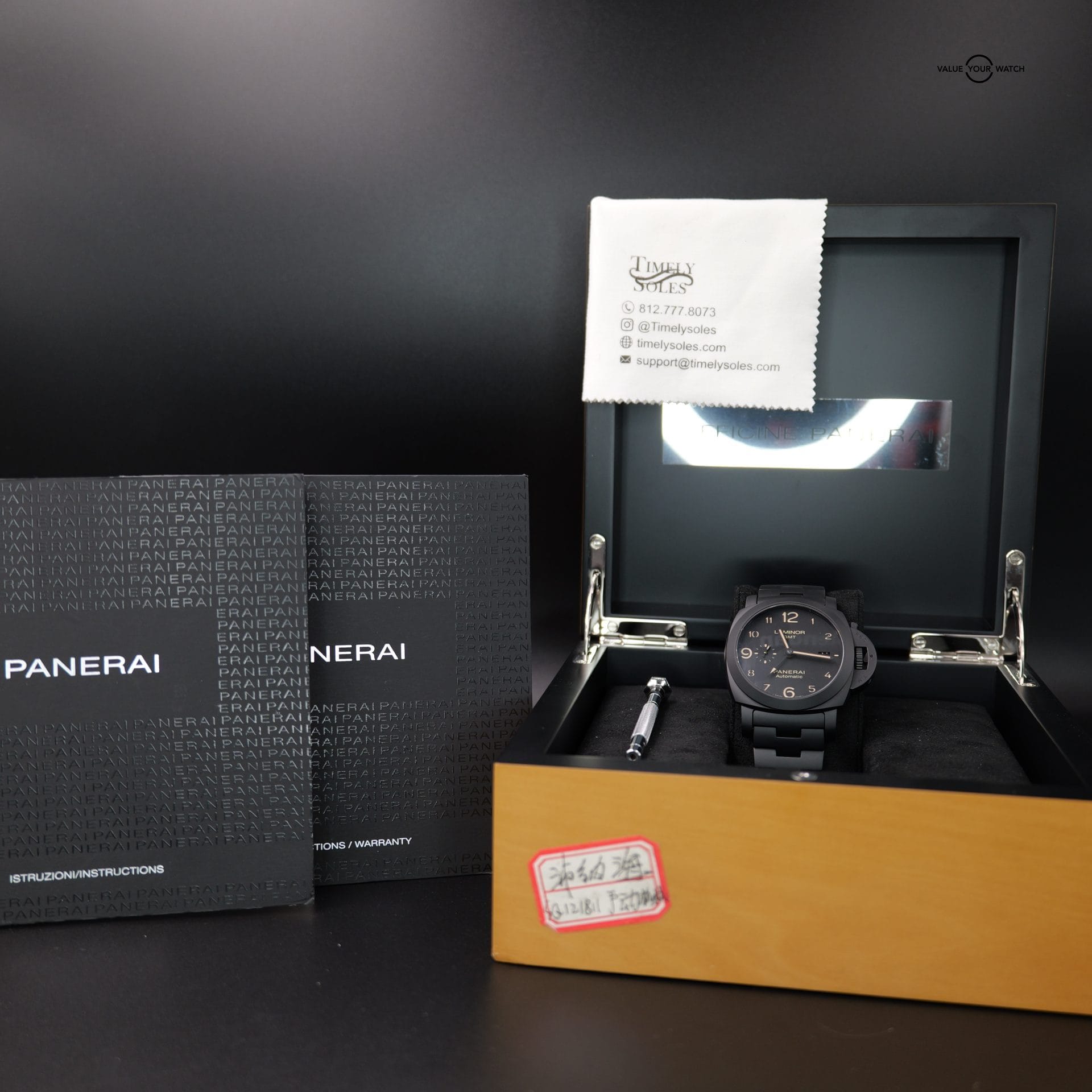 Panerai Luminor 1950 3 Days Gmt Automatic PAM01438 PAM1438 44MM Ceramic Black Dial Full Set WARRANTY - Image 10