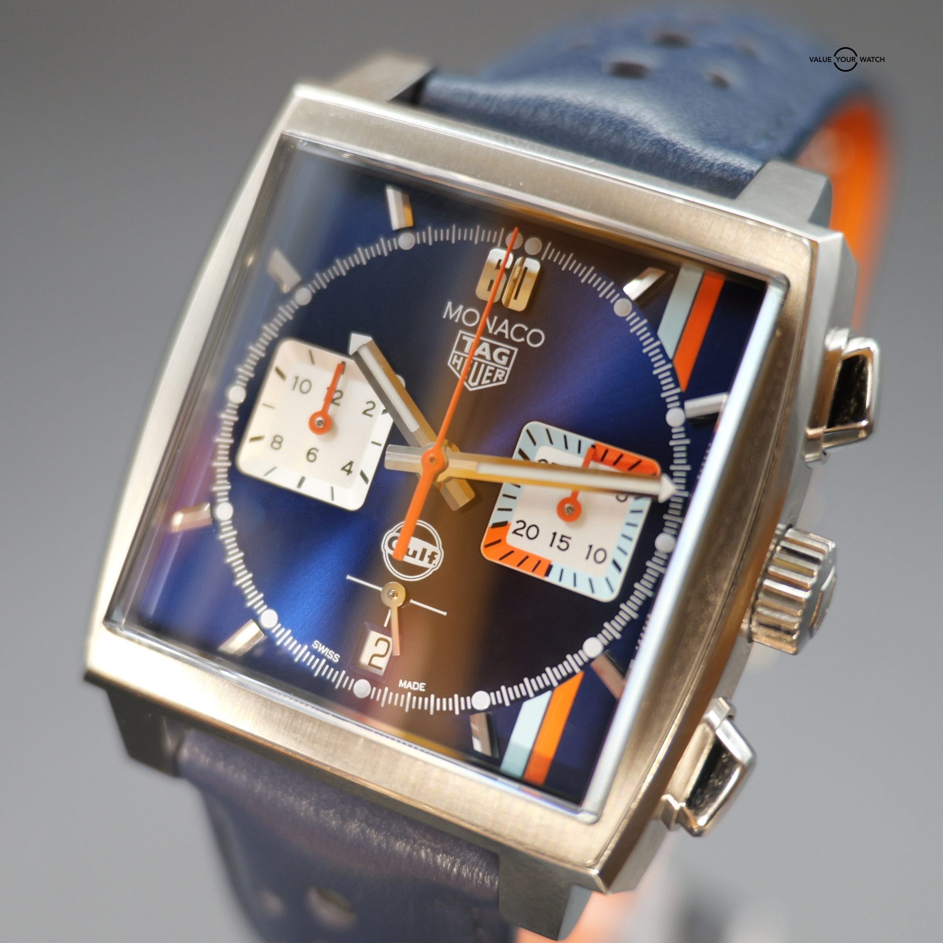 Tag Heuer Monaco Gulf CBL2115.FC6494 39MM Blue Dial Full Set WARRANTY - Image 3