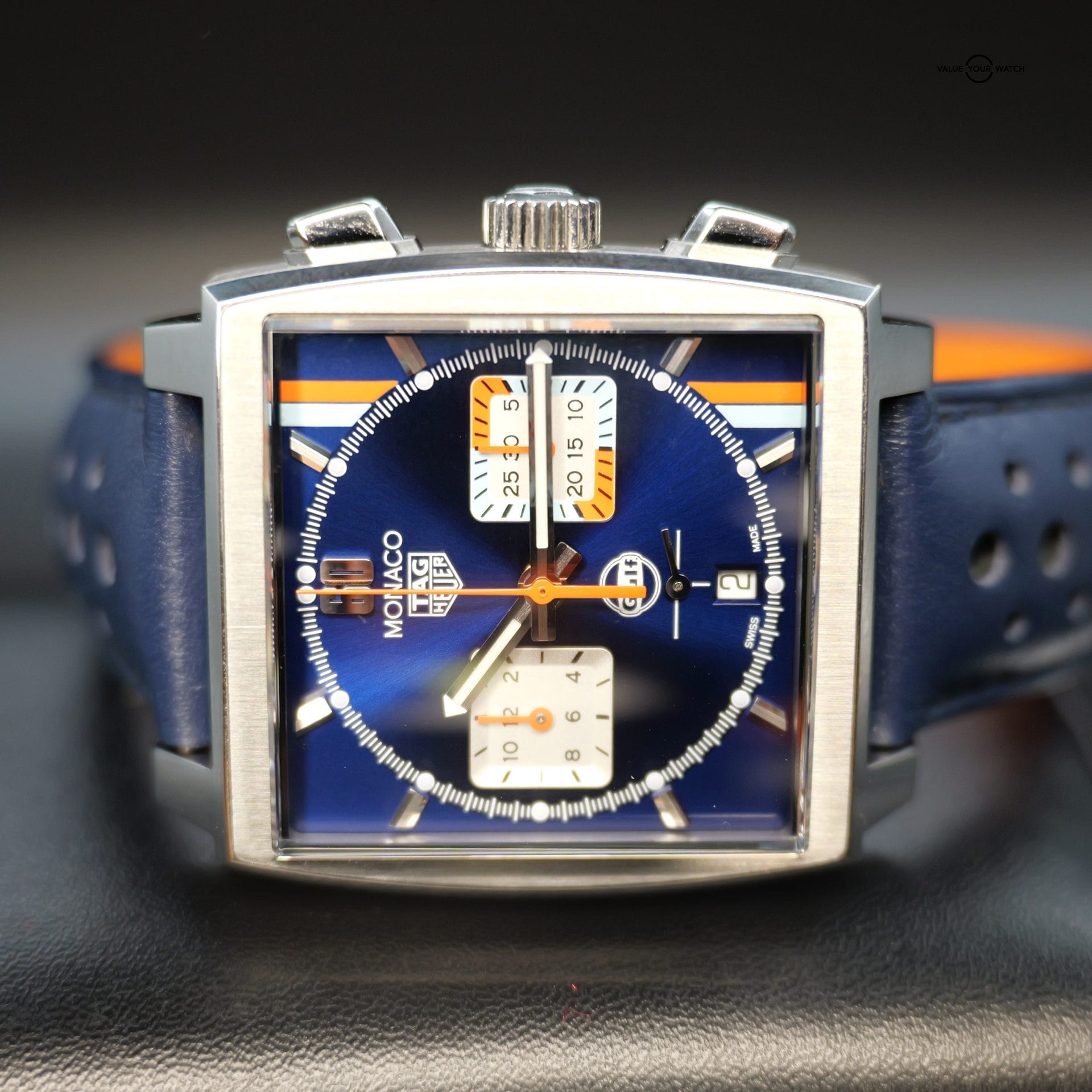 Tag Heuer Monaco Gulf CBL2115.FC6494 39MM Blue Dial Full Set WARRANTY - Image 4