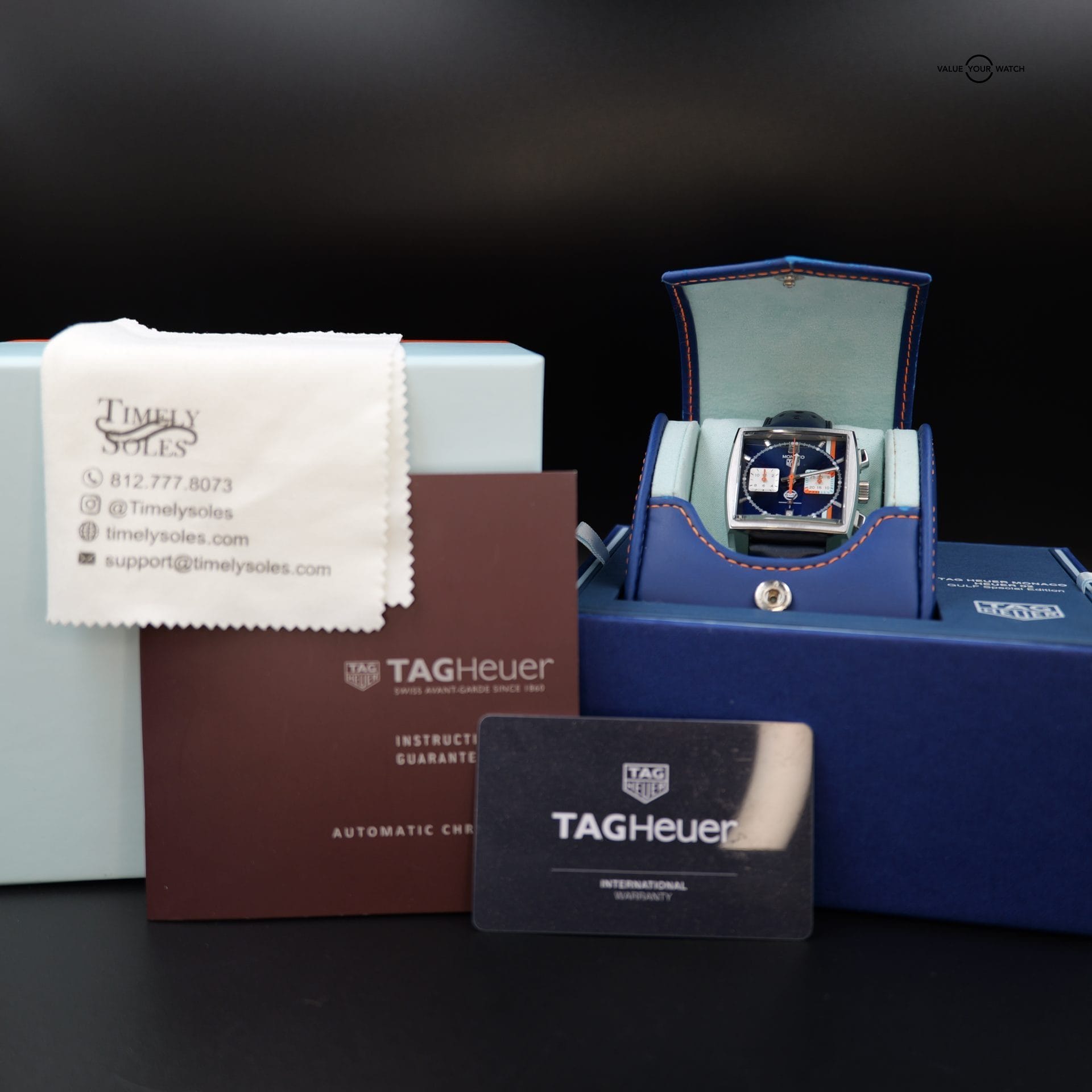 Tag Heuer Monaco Gulf CBL2115.FC6494 39MM Blue Dial Full Set WARRANTY - Image 12