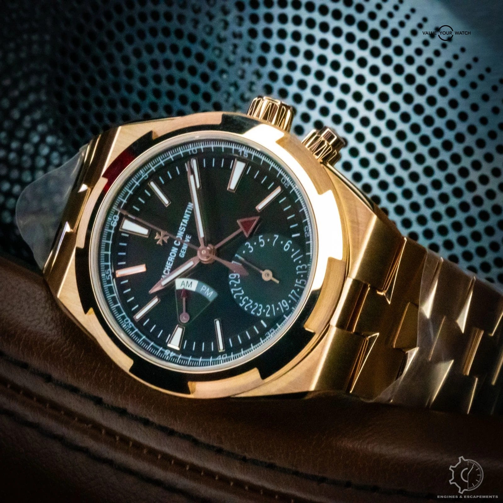 Vacheron Constantin Overseas Dual Time Green Dial Rose Gold 7920V Unworn BNIB