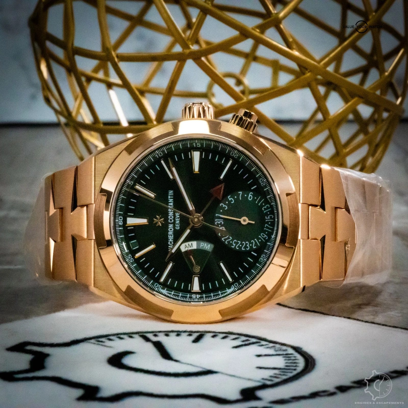 Vacheron Constantin Overseas Dual Time Green Dial Rose Gold 7920V Unworn BNIB - Image 7