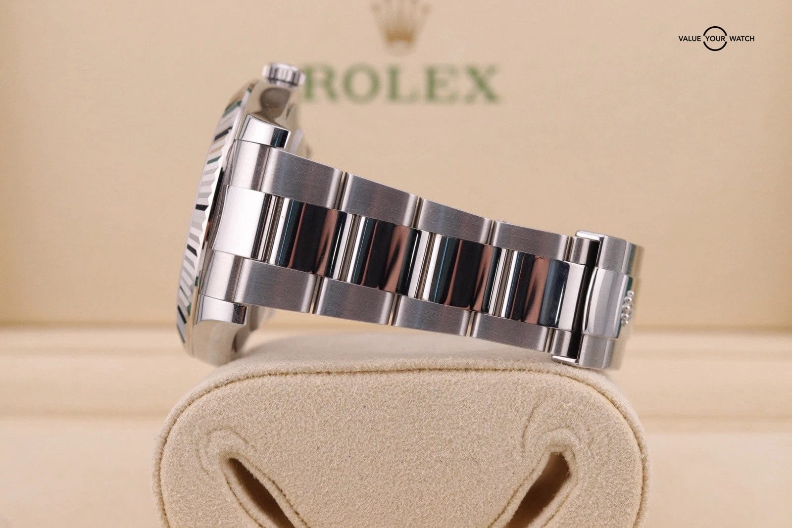 2015 Rolex Datejust II 41MM 116334 Fluted Bezel White Dial Stainless Steel - Image 8