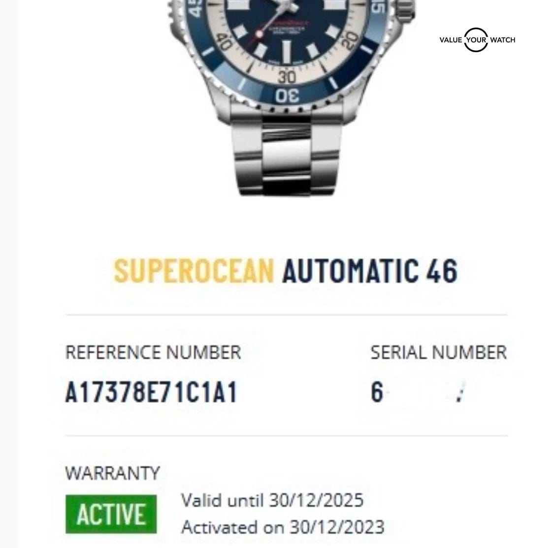 2023 Breitling SuperOcean A17378 Blue Dial 46mm - Warranty - Full Collector Set - Image 2