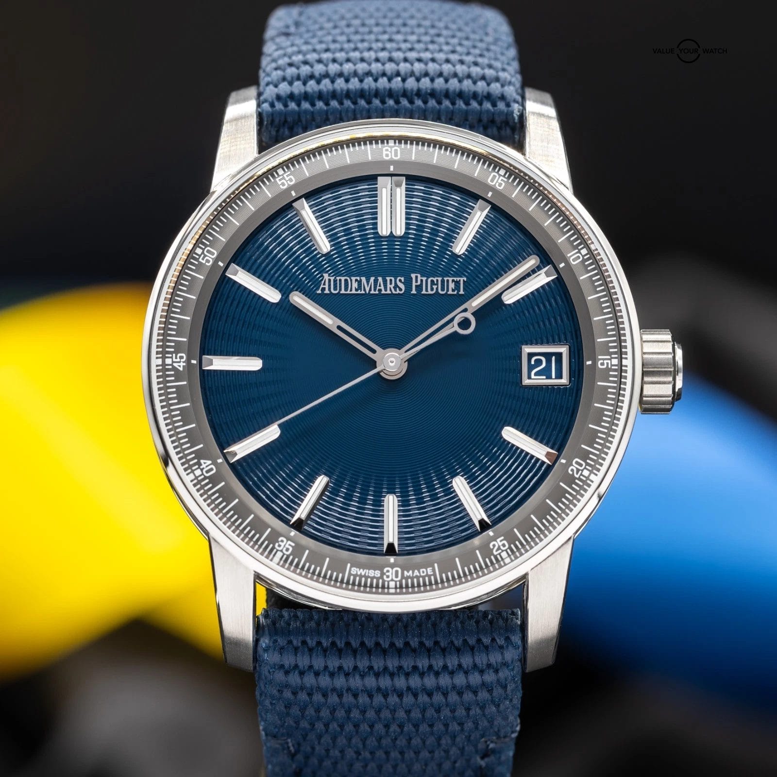 Audemars Piguet Code 11.59 Blue Men's Watch - 15210ST New & Unworn